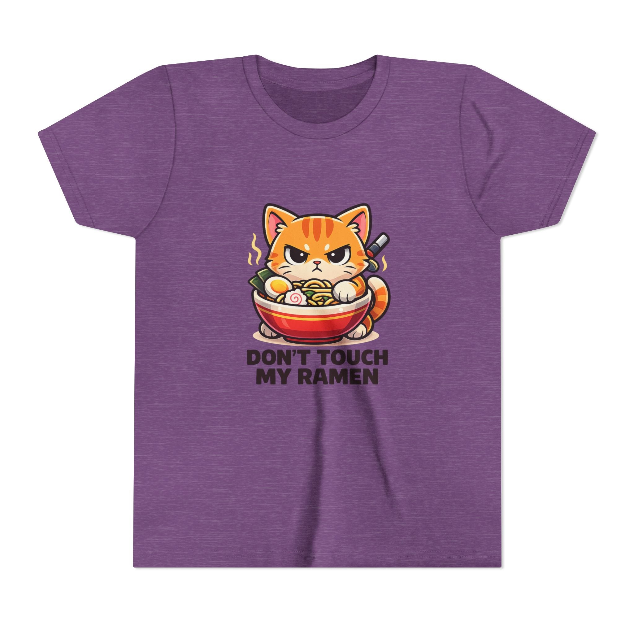 Youth Tee - “Don't Touch My Ramen” Cute Cat Ramen Bowl Shirt