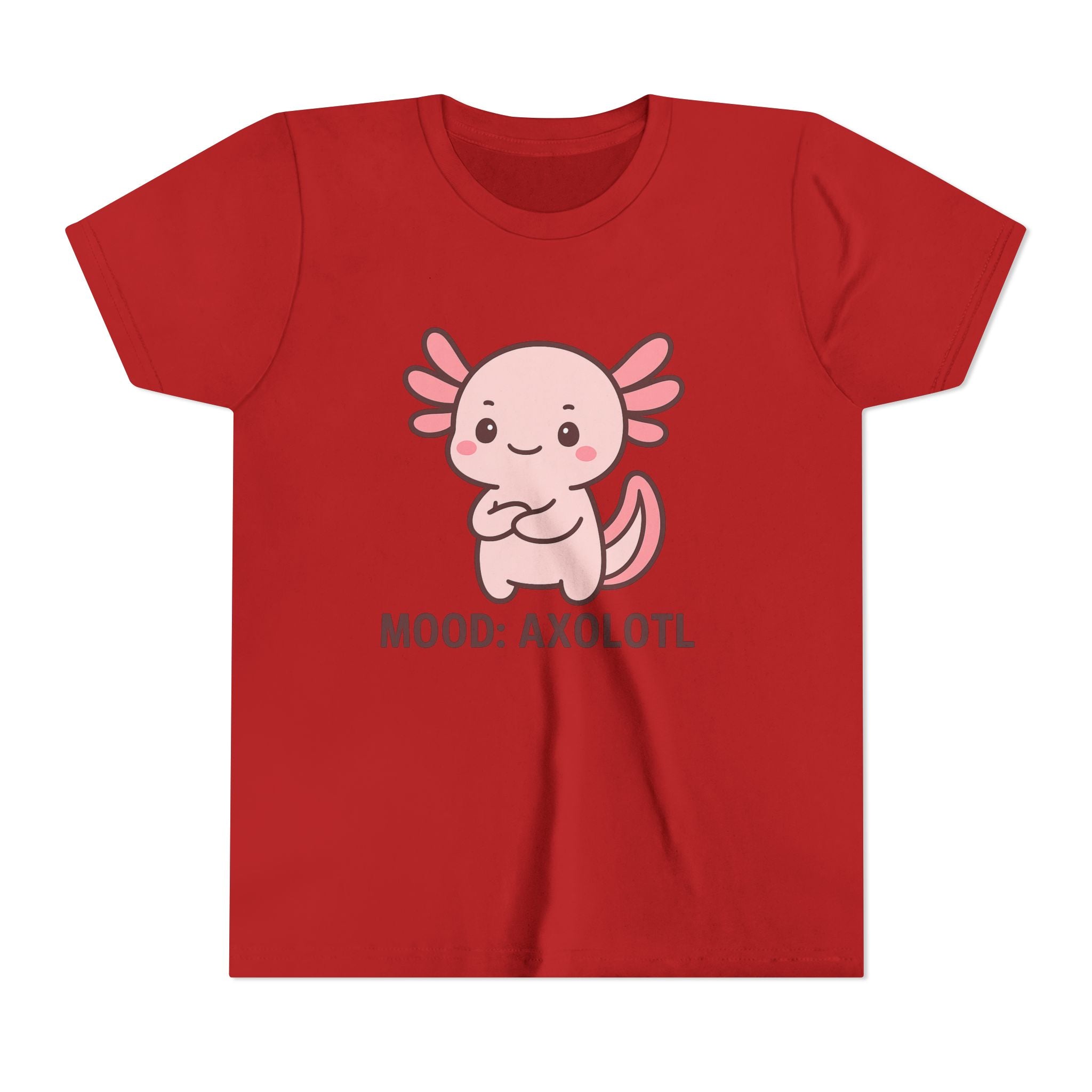 Youth Tee - "Mood: Axolotl" Cute Pink Axolotl Kids T-Shirt