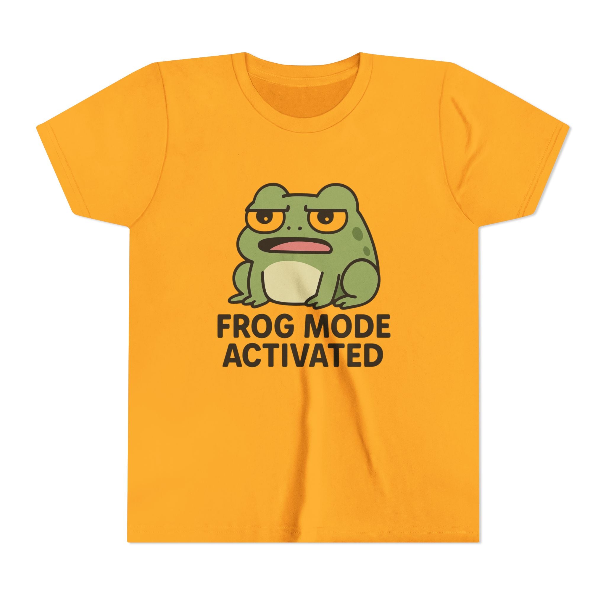 Youth Tee — 'Frog Mode Activated' Cute Frog Graphic Shirt