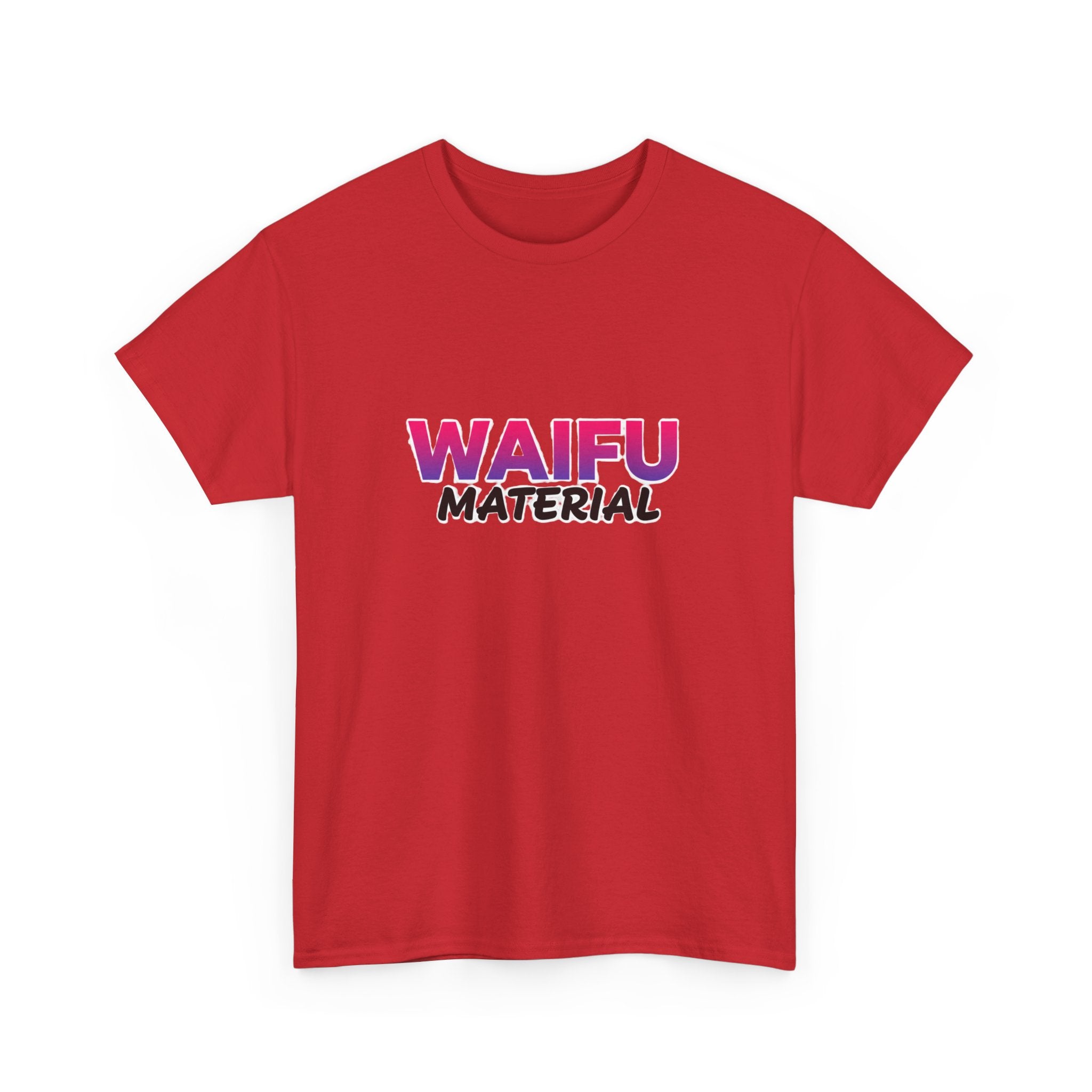 Waifu Material T-Shirt — Cute Anime Text Tee for Otaku Fans - Adult