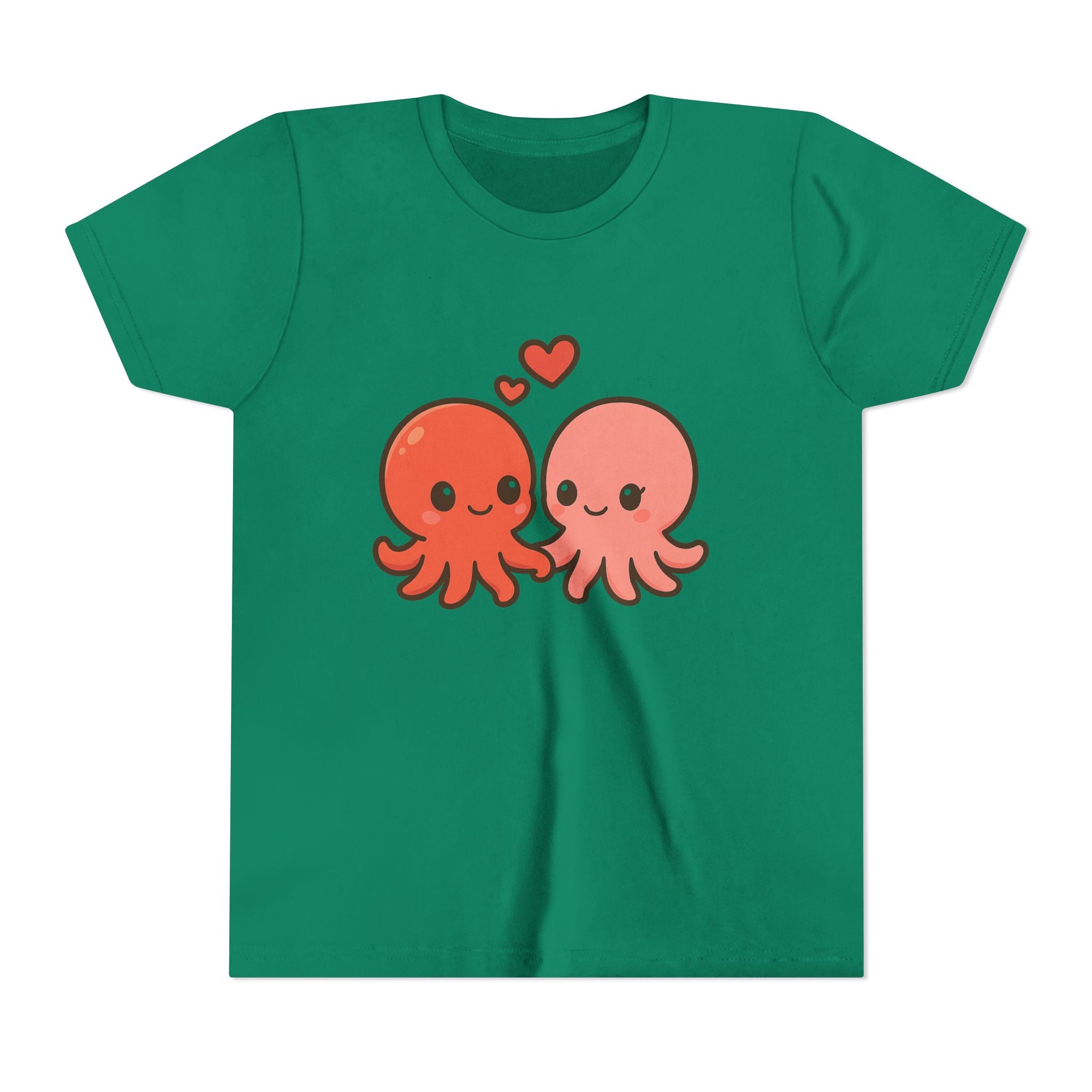 Cute Octopus Kids Tee – Kawaii Loving Octopus Graphic Youth T-Shirt