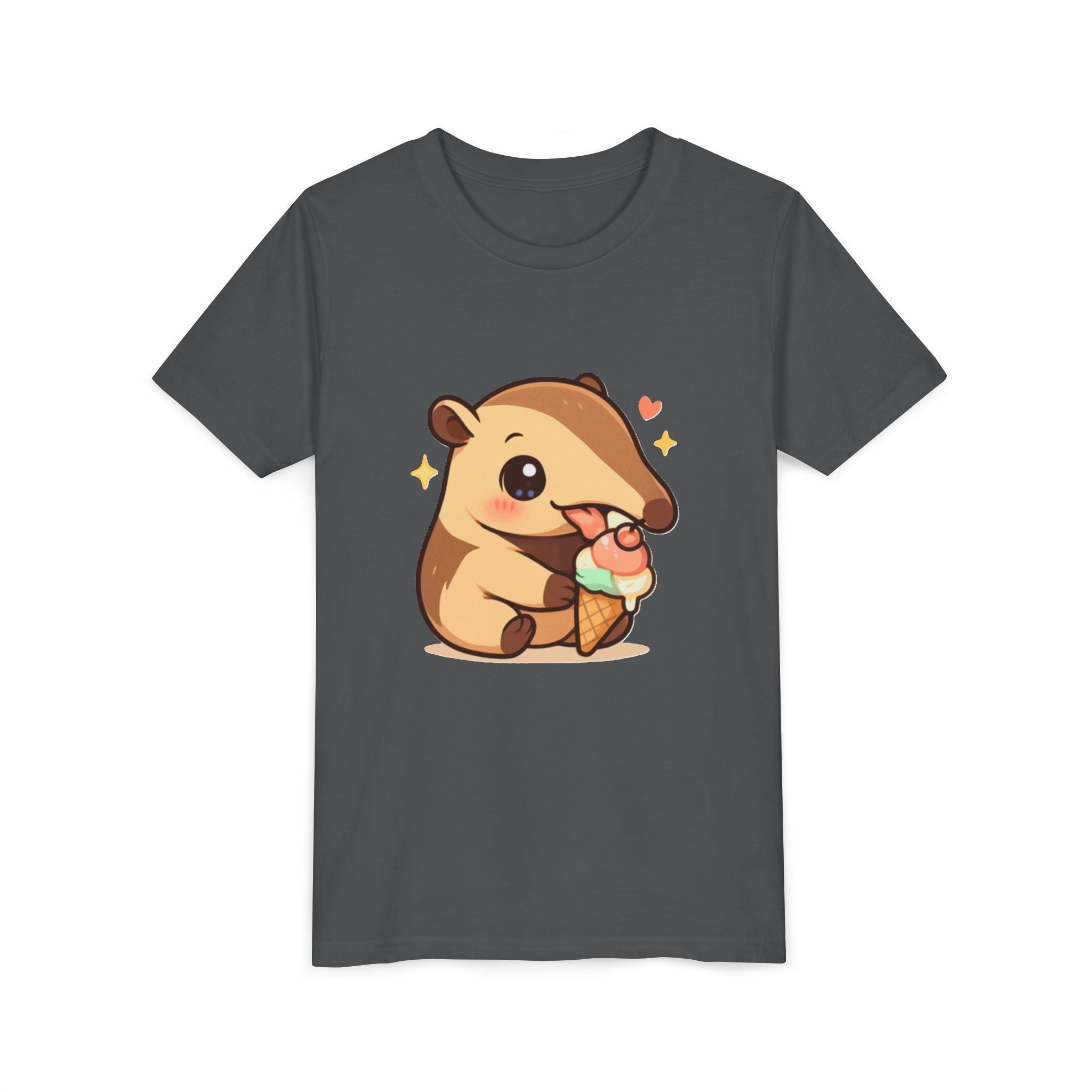 Cute Anteater Kids Tee – Kawaii Anteater Eating Ice Cream T-Shirt for Toddlers & Children