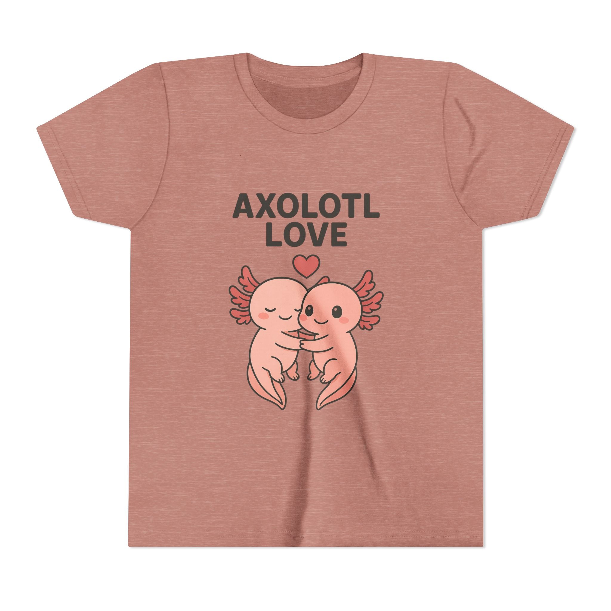 Axolotl Love Youth Tee – Cute Hugging Axolotl Salamander Kids Shirt - Kids