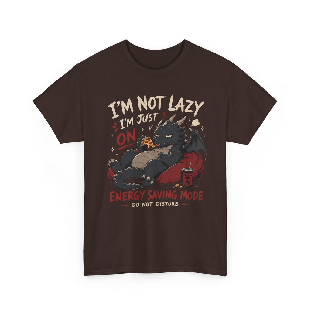 Lazy Dragon T-Shirt — "I'm Not Lazy, I'm Just On Energy Saving Mode" Graphic Tee - Adult