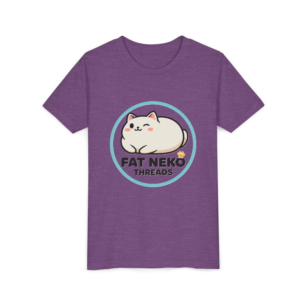 Youth Tee — Fat Neko Threads Cute Chubby Cat Logo
