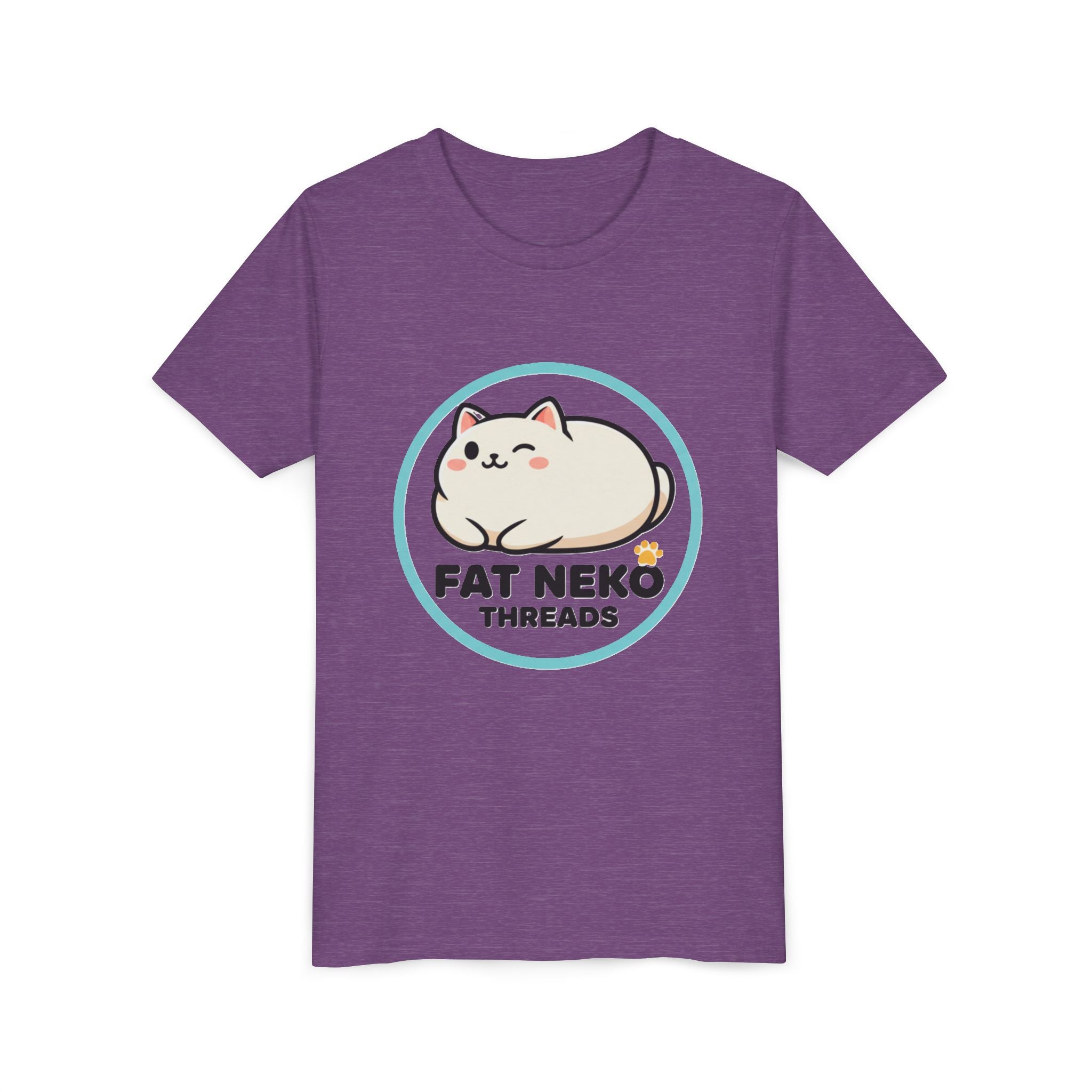 Youth Tee — Fat Neko Threads Cute Chubby Cat Logo