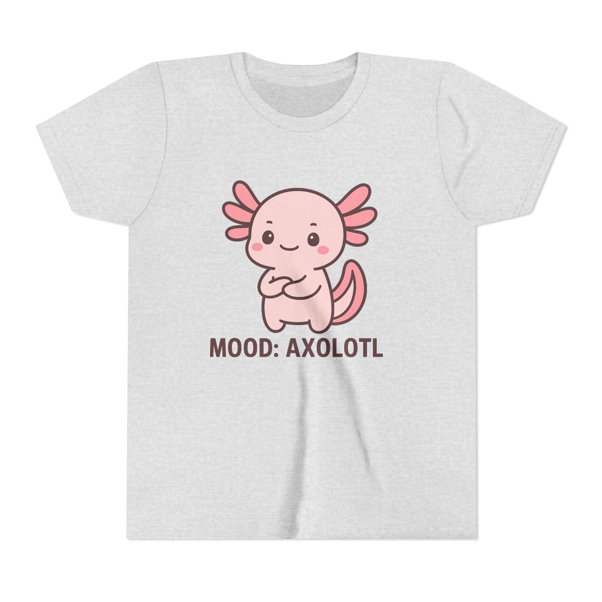 Youth Tee - "Mood: Axolotl" Cute Pink Axolotl Kids T-Shirt