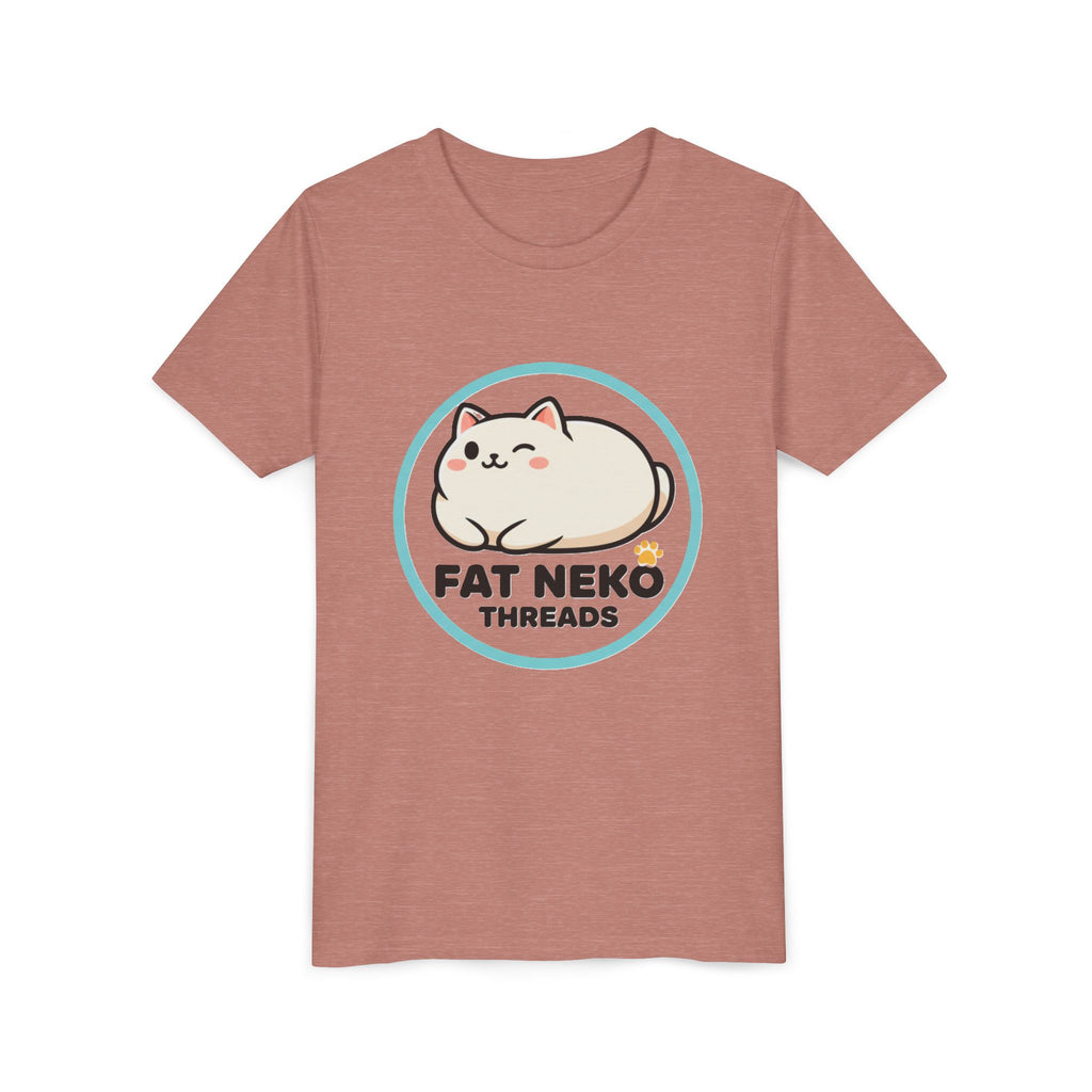 Youth Tee — Fat Neko Threads Cute Chubby Cat Logo