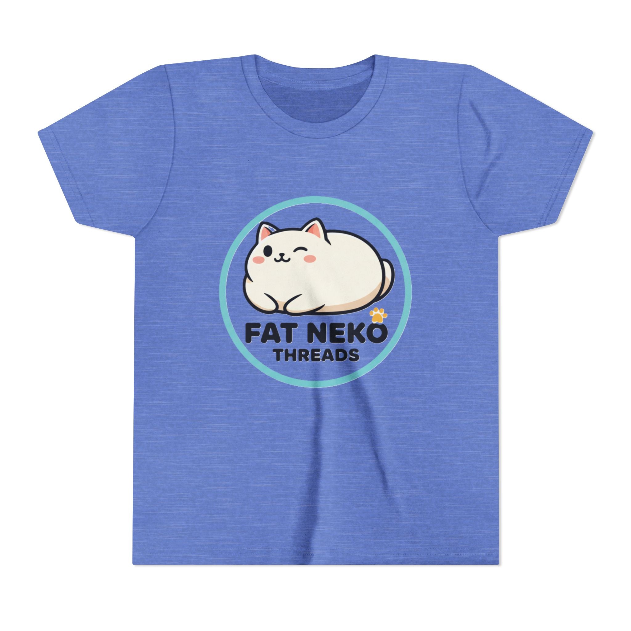 Youth Tee — Fat Neko Threads Cute Chubby Cat Logo