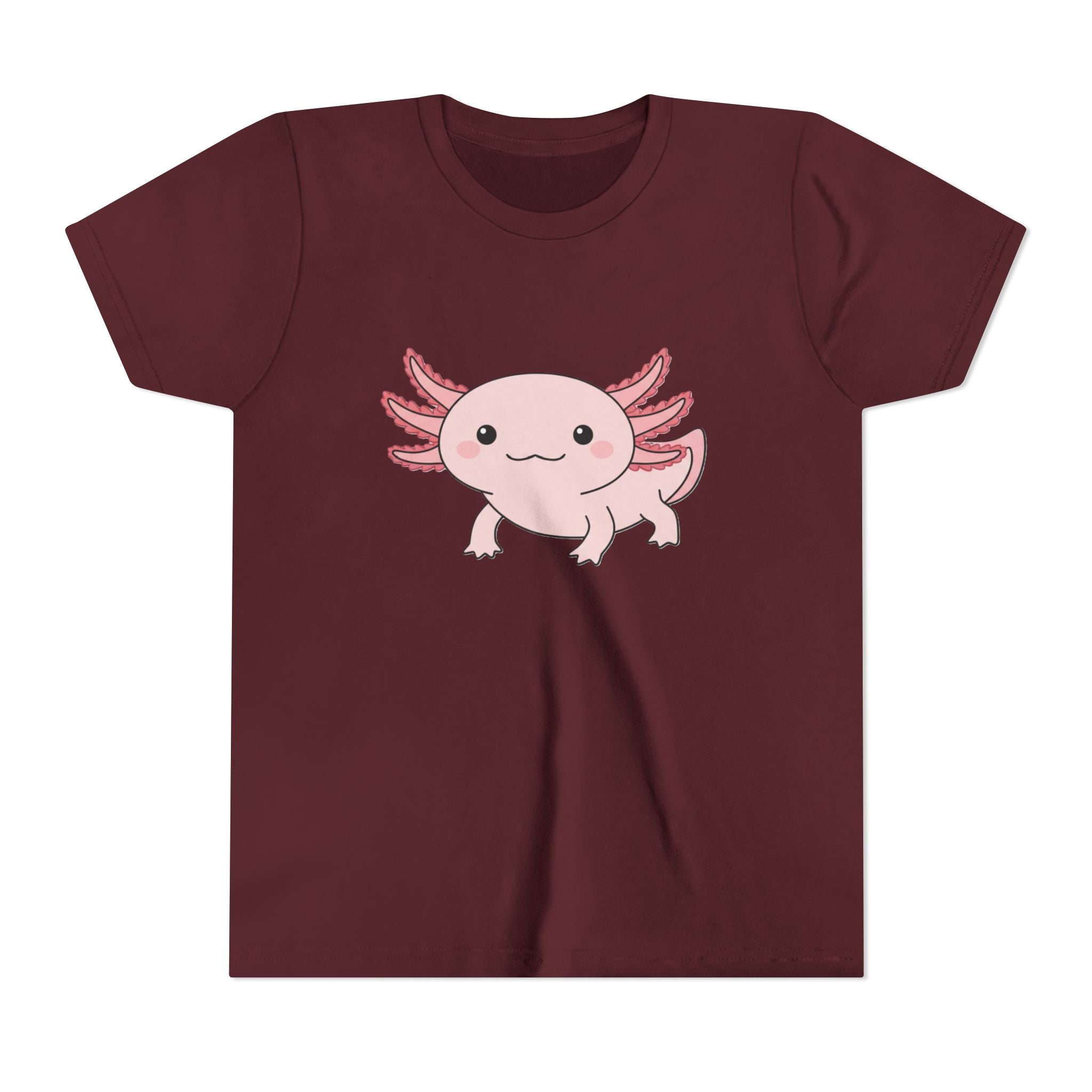 Axolotl Kids Tee – Cute Pink Axolotl Youth Short Sleeve Shirt