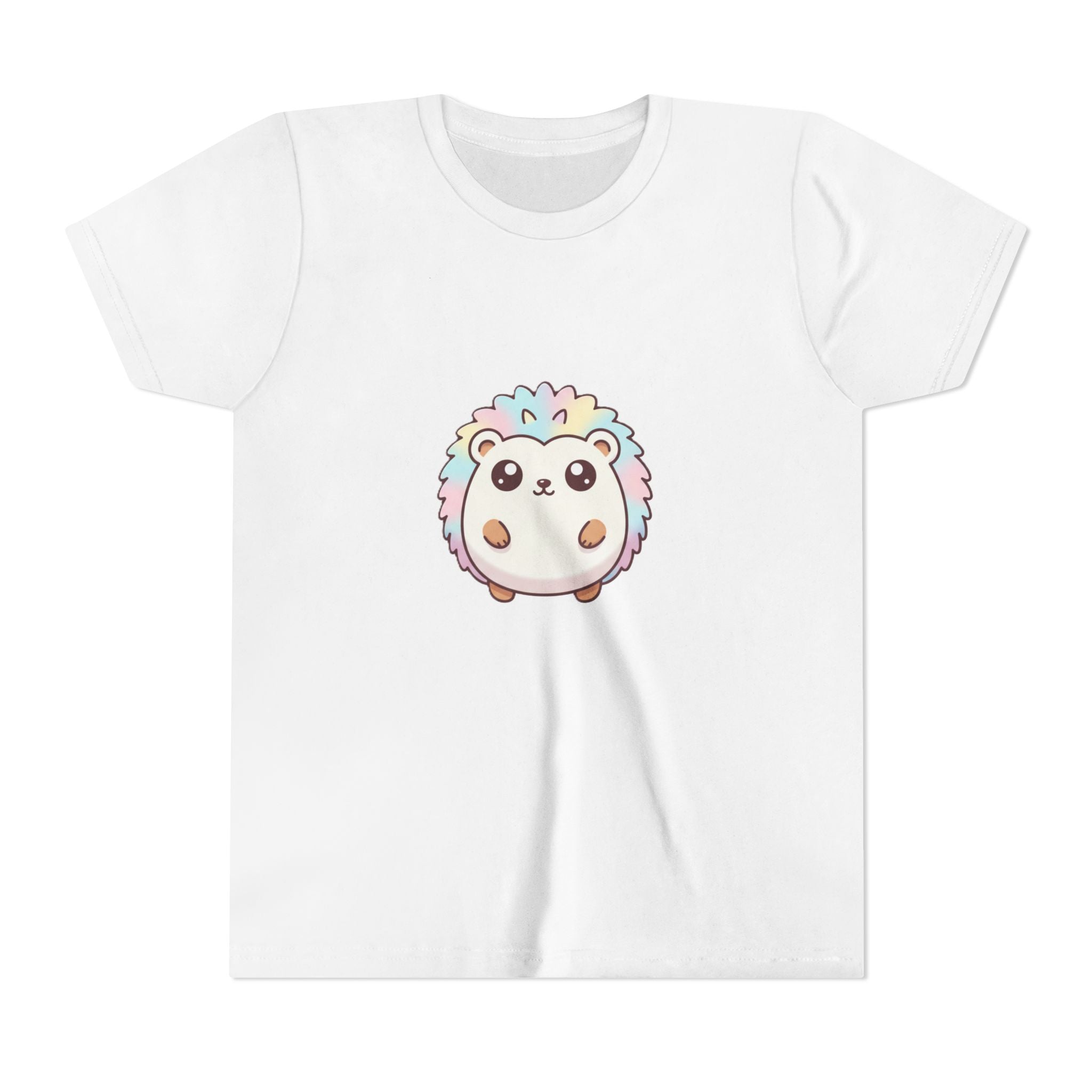 Kids Rainbow Hedgehog T‑Shirt — Cute Pastel Animal Youth Tee