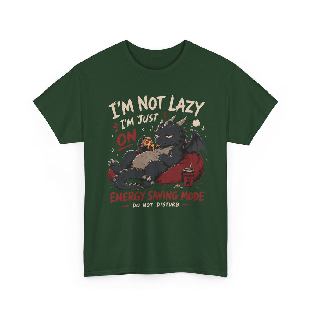 Lazy Dragon T-Shirt — "I'm Not Lazy, I'm Just On Energy Saving Mode" Graphic Tee - Adult