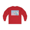 Anteater Eating Ice Cream Long Sleeve Tee — Cute Pastel Anteater Graphic Shirt - Adult