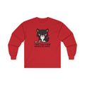 Long Sleeve Tee — Cute Grumpy Cat "I Was Told There Would Be Sushi" Graphic - Adult