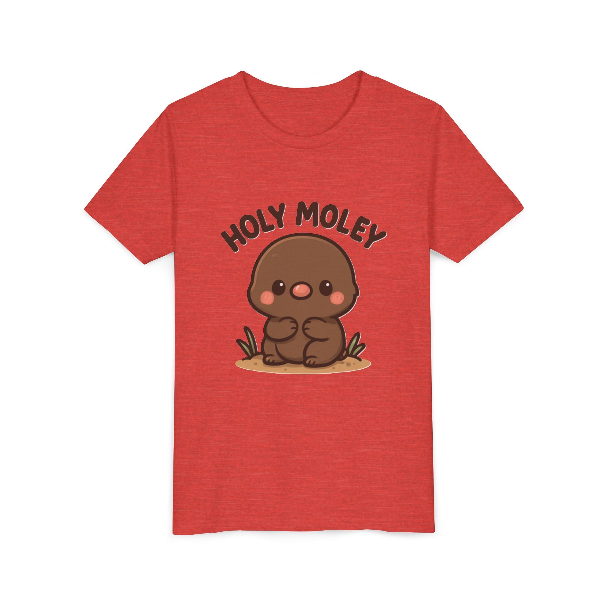 Holy Moley Kids Tee — Cute Cartoon Mole Youth Short Sleeve Shirt