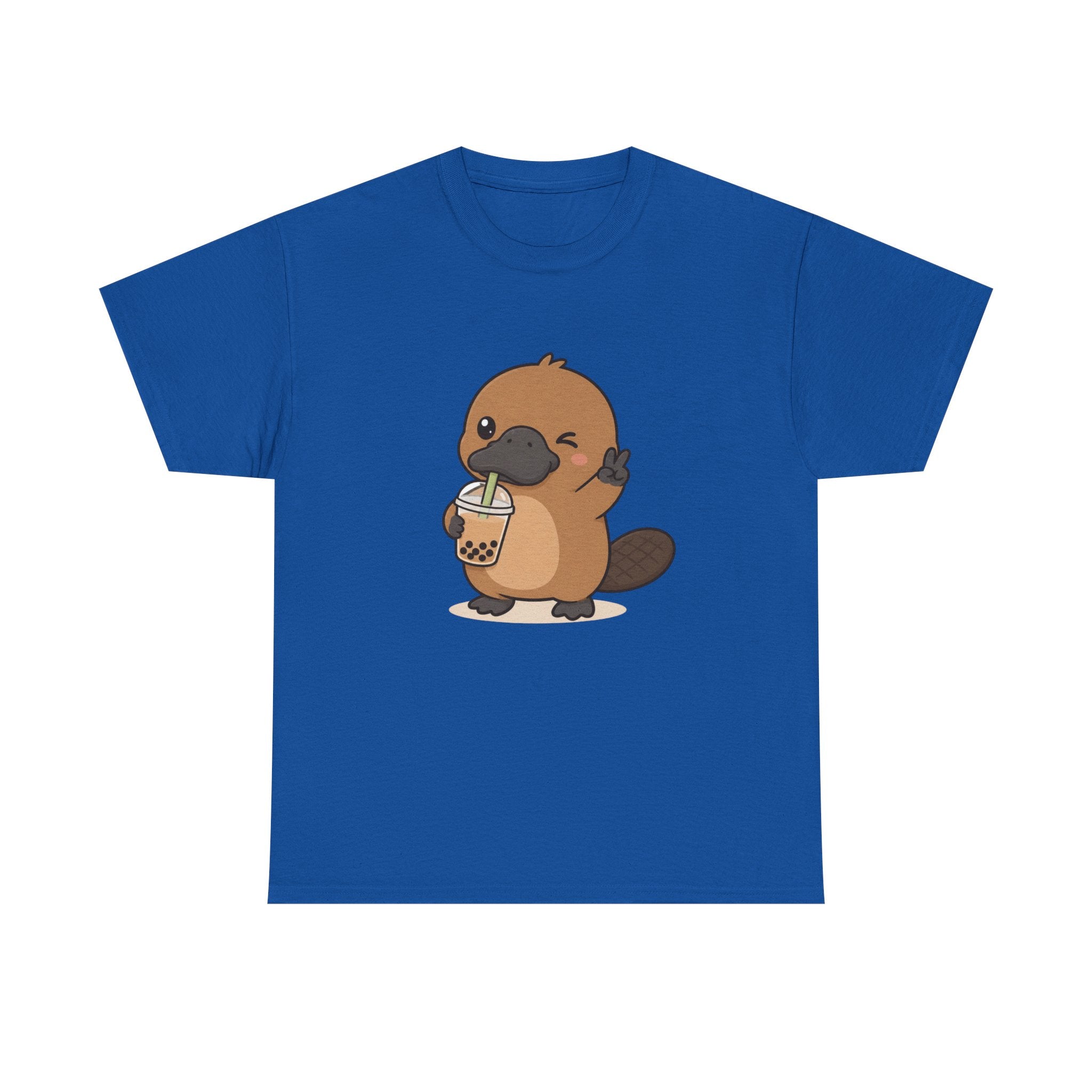 Cute Platypus Bubble Tea T‑Shirt - Adult