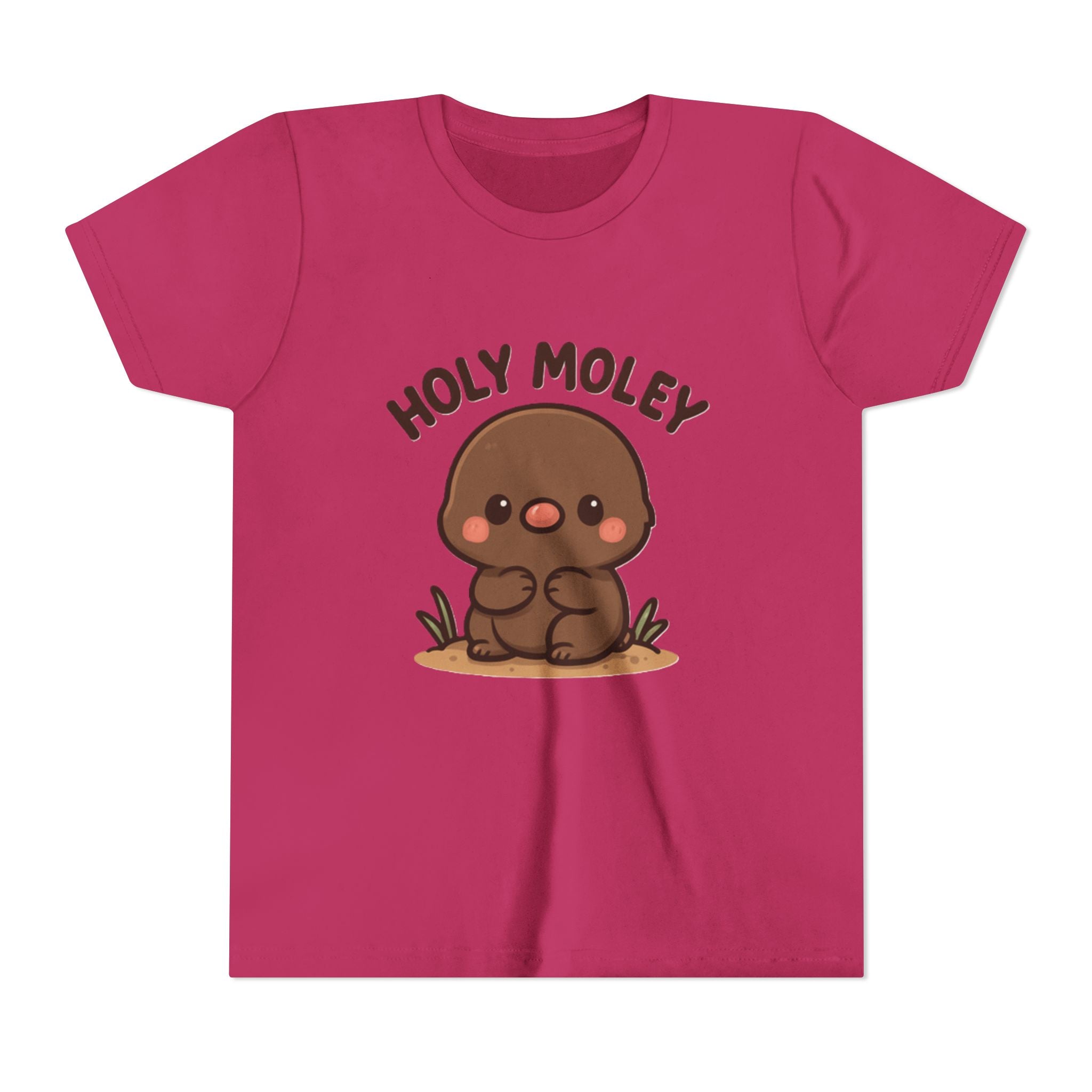 Holy Moley Kids Tee — Cute Cartoon Mole Youth Short Sleeve Shirt