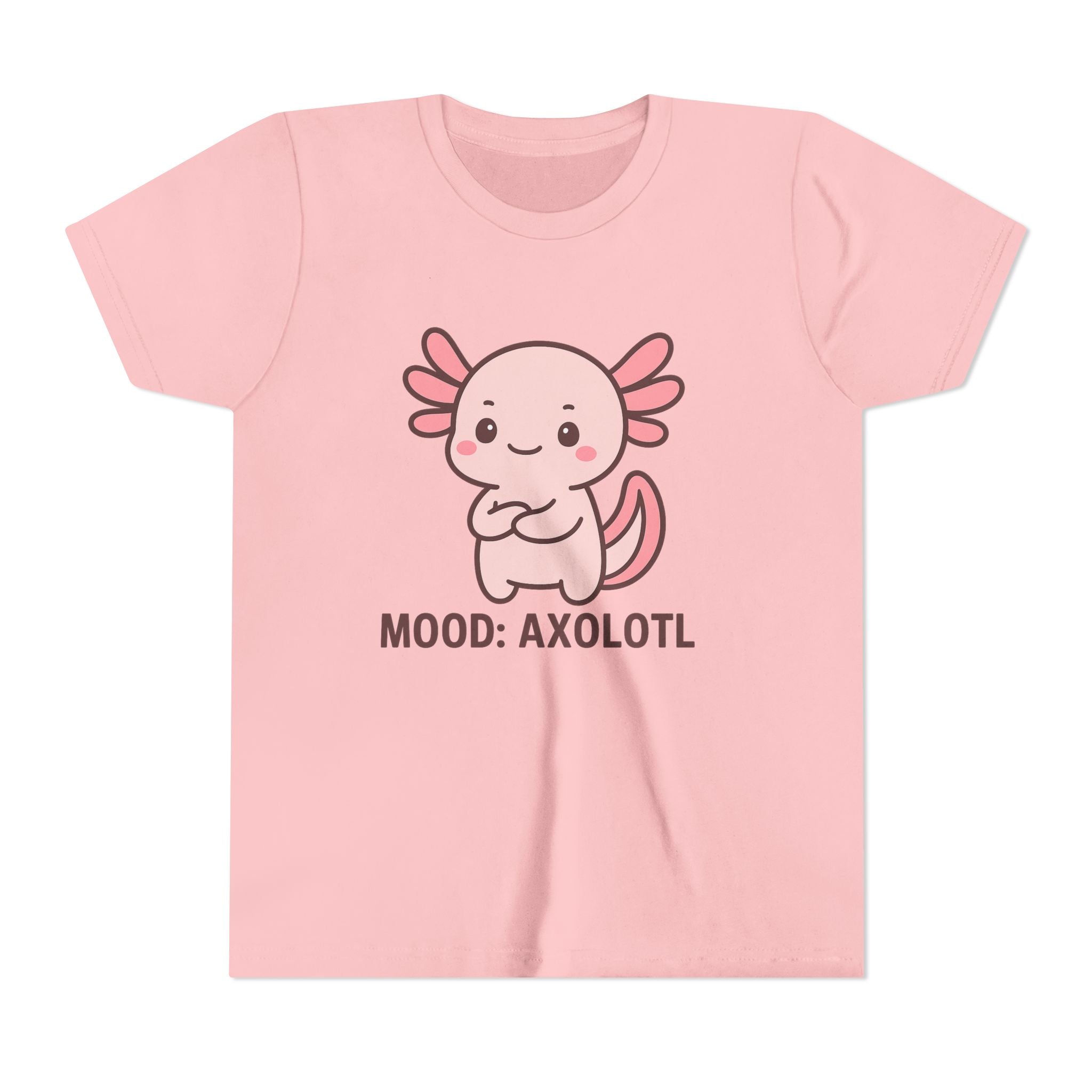 Youth Tee - "Mood: Axolotl" Cute Pink Axolotl Kids T-Shirt