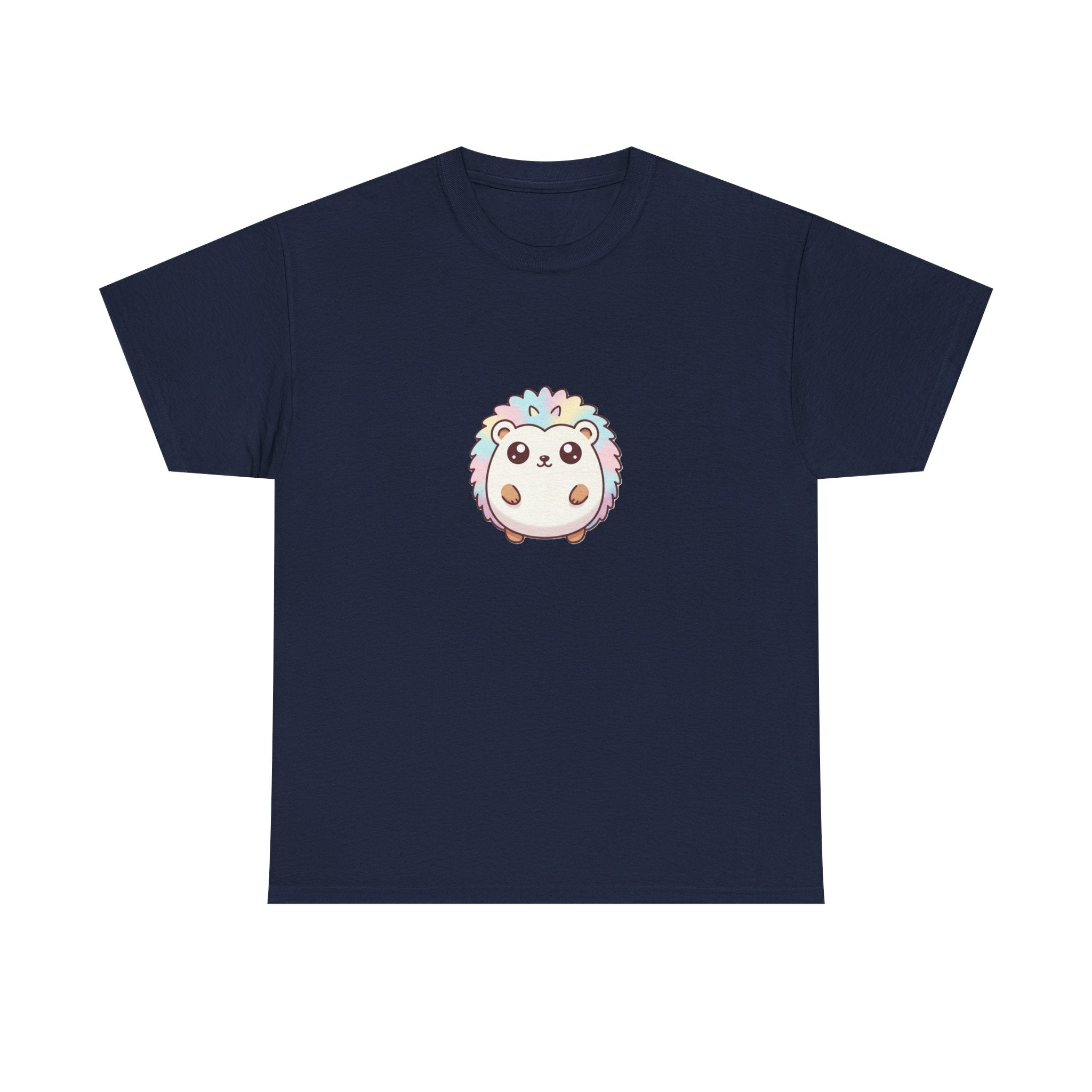 Cute Rainbow Hedgehog T-Shirt — Kawaii Animal Graphic Tee - Adult