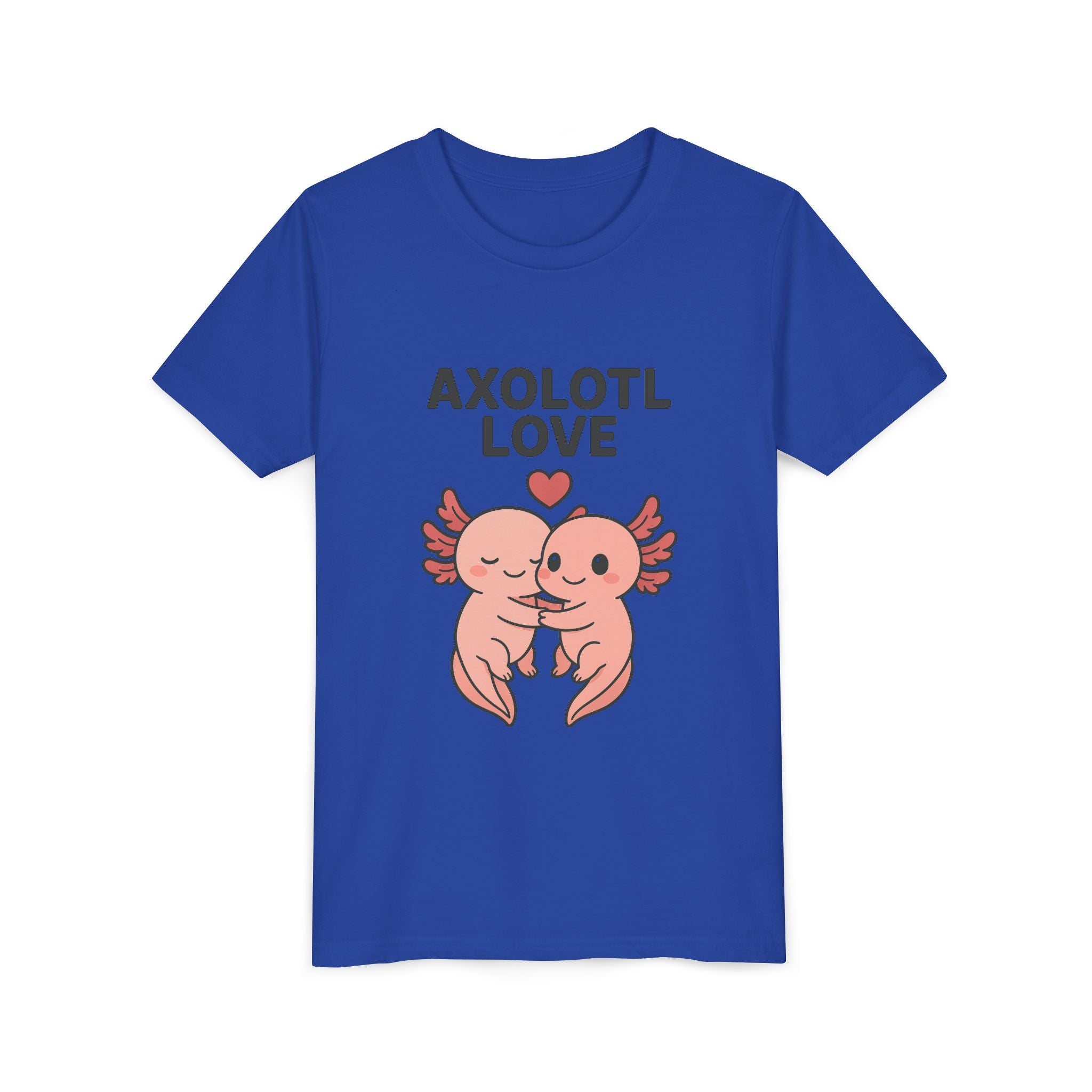 Axolotl Love Youth Tee – Cute Hugging Axolotl Salamander Kids Shirt - Kids