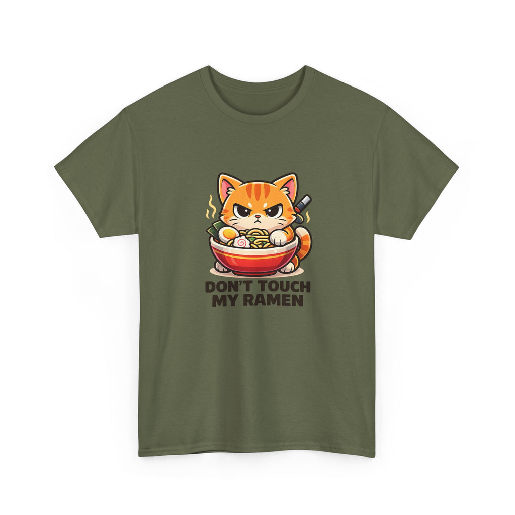 Don't Touch My Ramen T-Shirt — Cute Cat in Ramen Bowl Graphic Tee - Adult