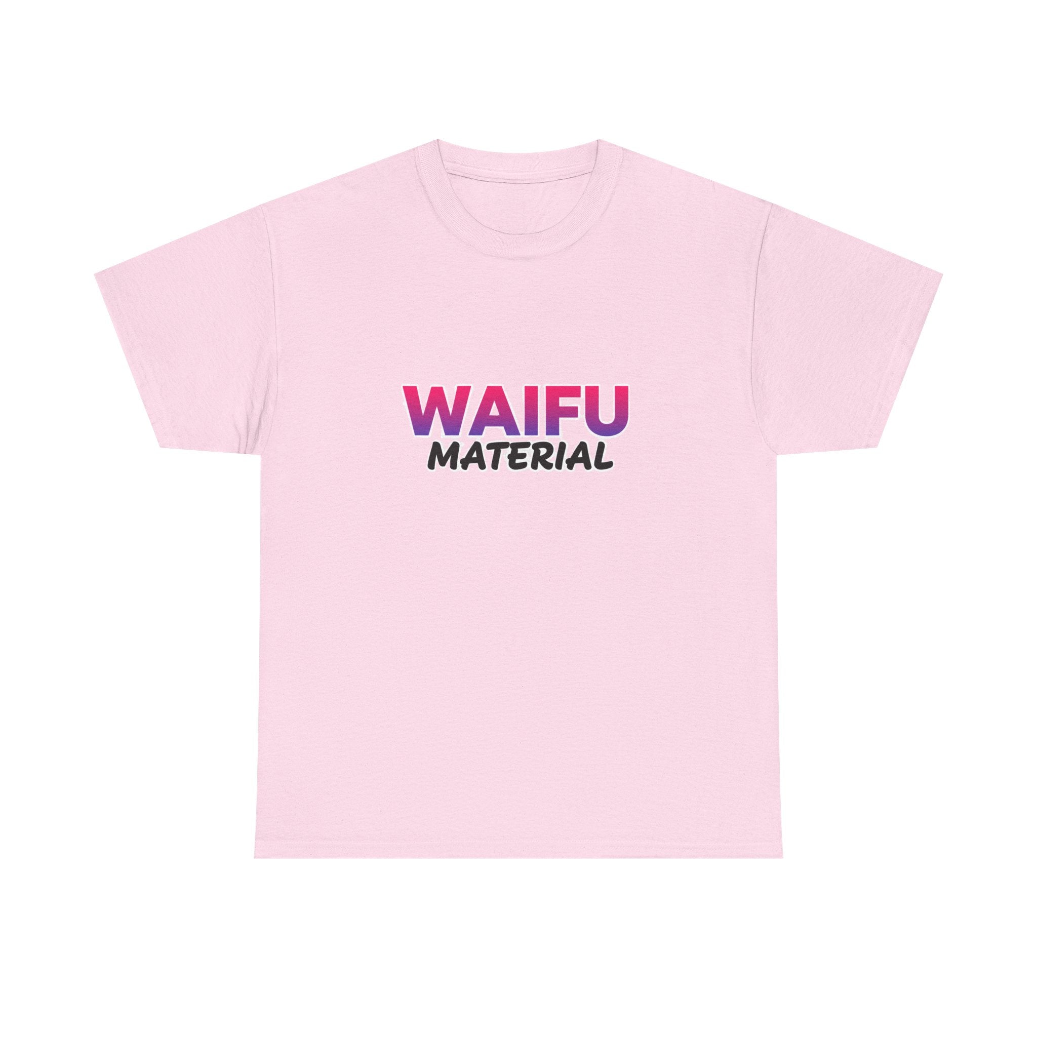 Waifu Material T-Shirt — Cute Anime Text Tee for Otaku Fans - Adult