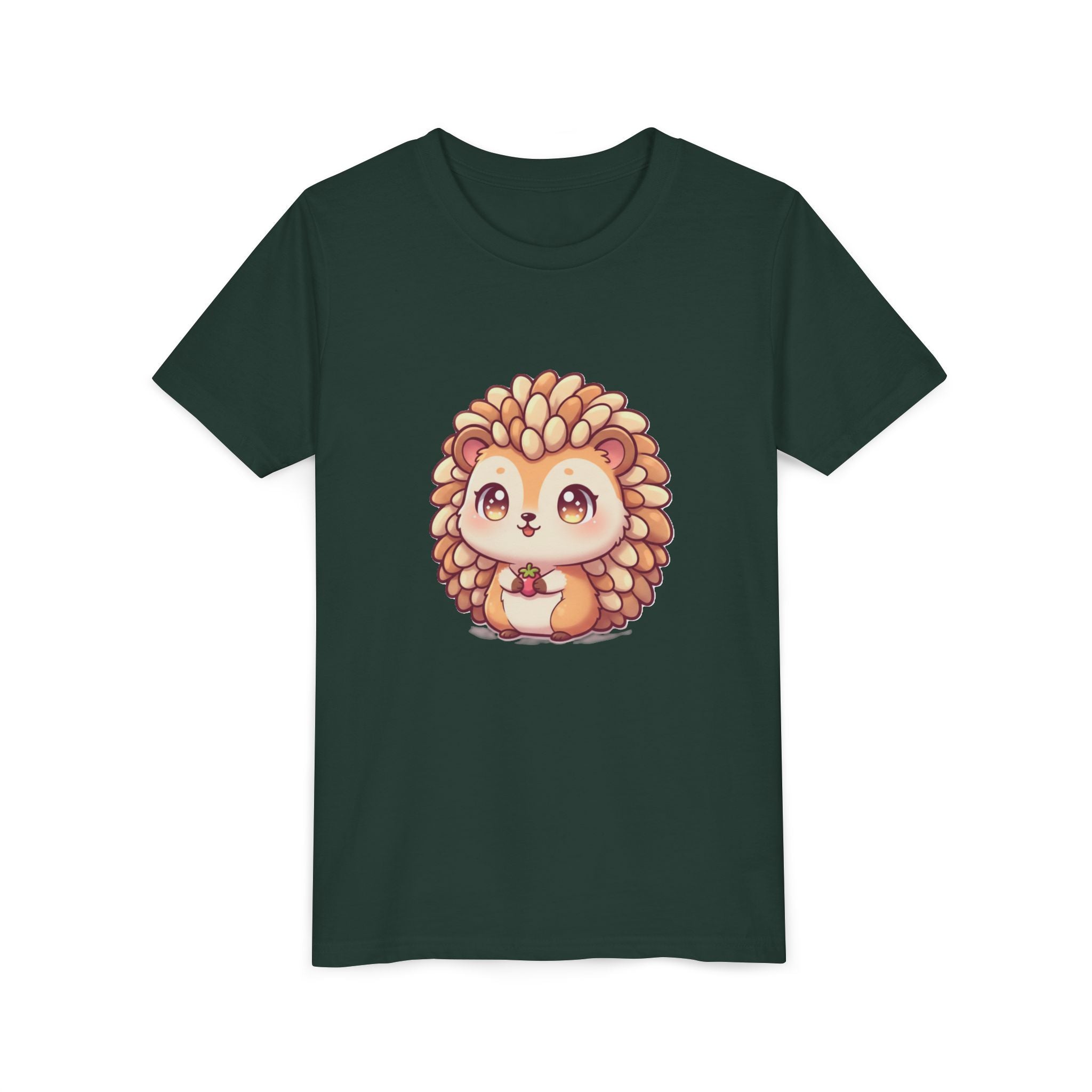 Cute Hedgehog Youth Tee — Adorable Cartoon Woodland Animal Kids Shirt
