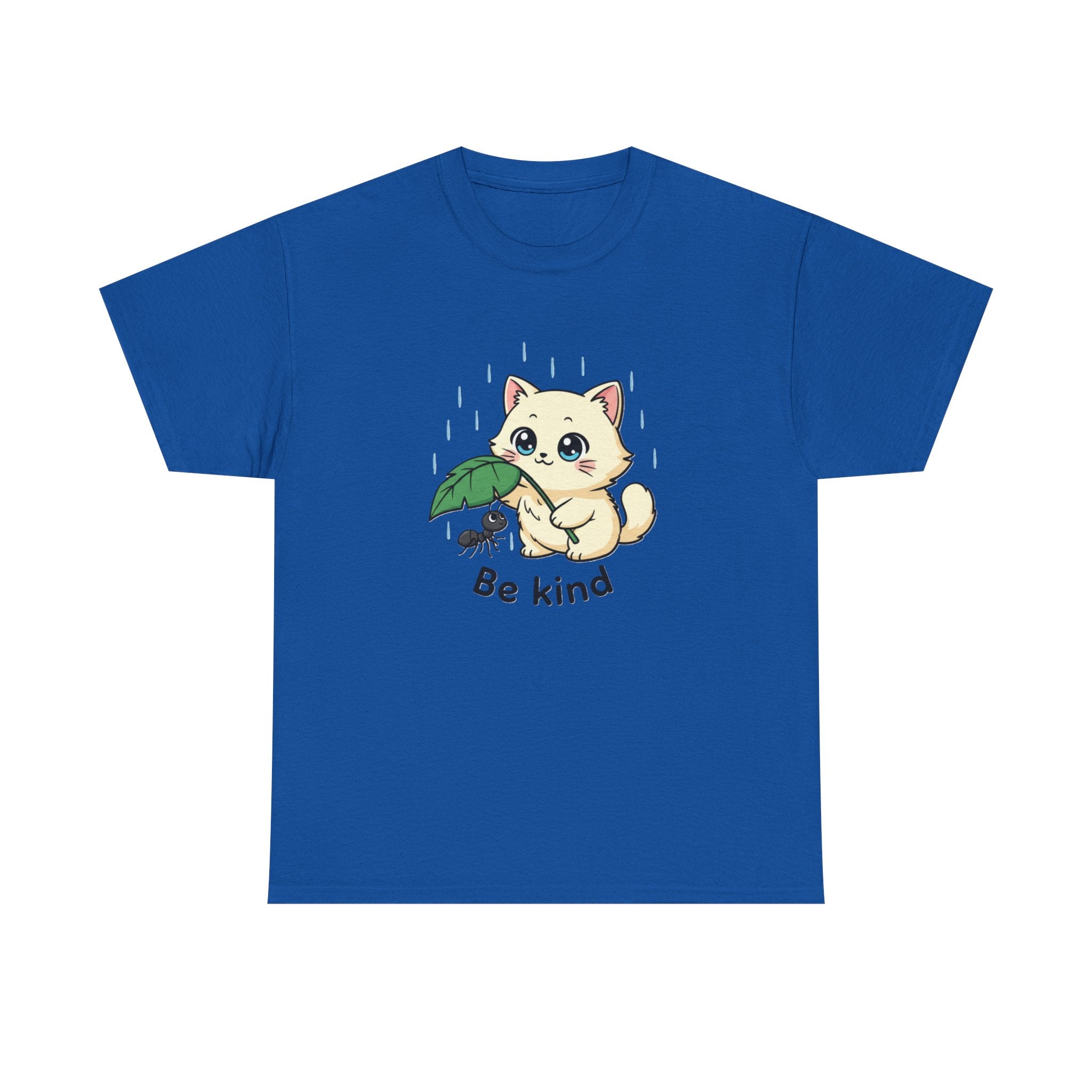 Be Kind Kitten T-Shirt — Cute Cat and Ant Illustration Tee - Adult