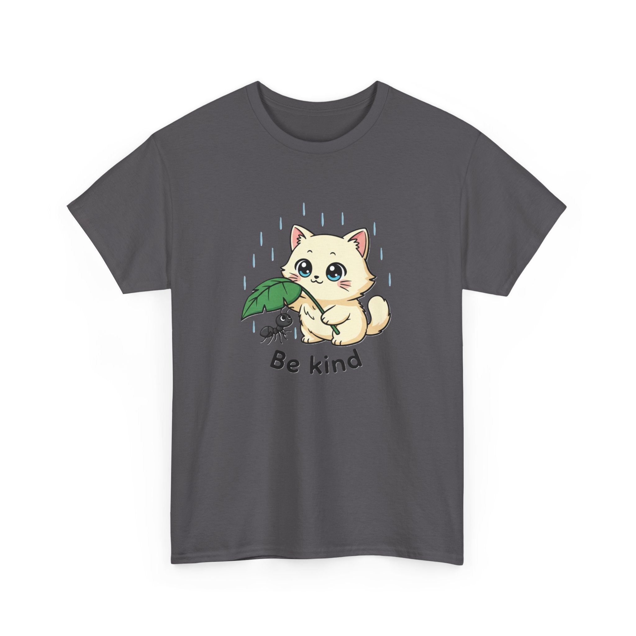 Be Kind Kitten T-Shirt — Cute Cat and Ant Illustration Tee - Adult