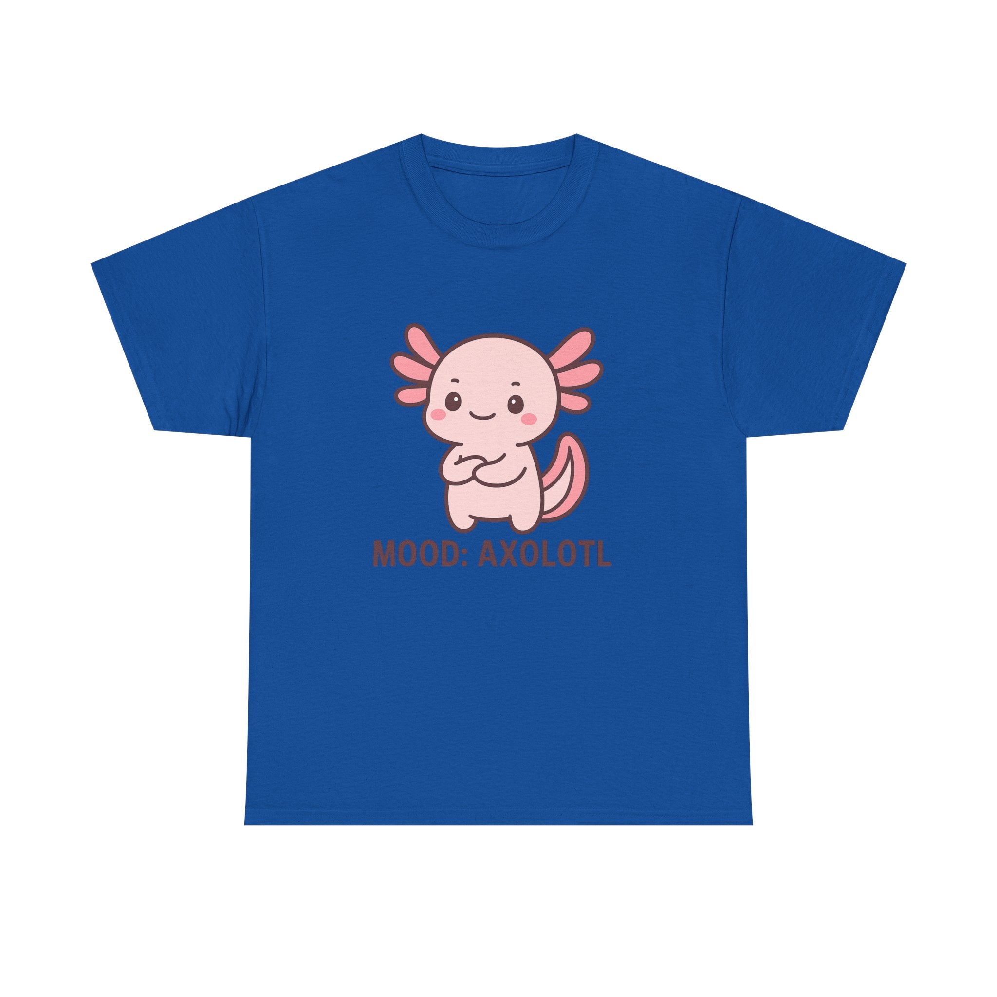 Axolotl Mood Tee — Cute Pink Axolotl Salamander Graphic T-Shirt - Adult
