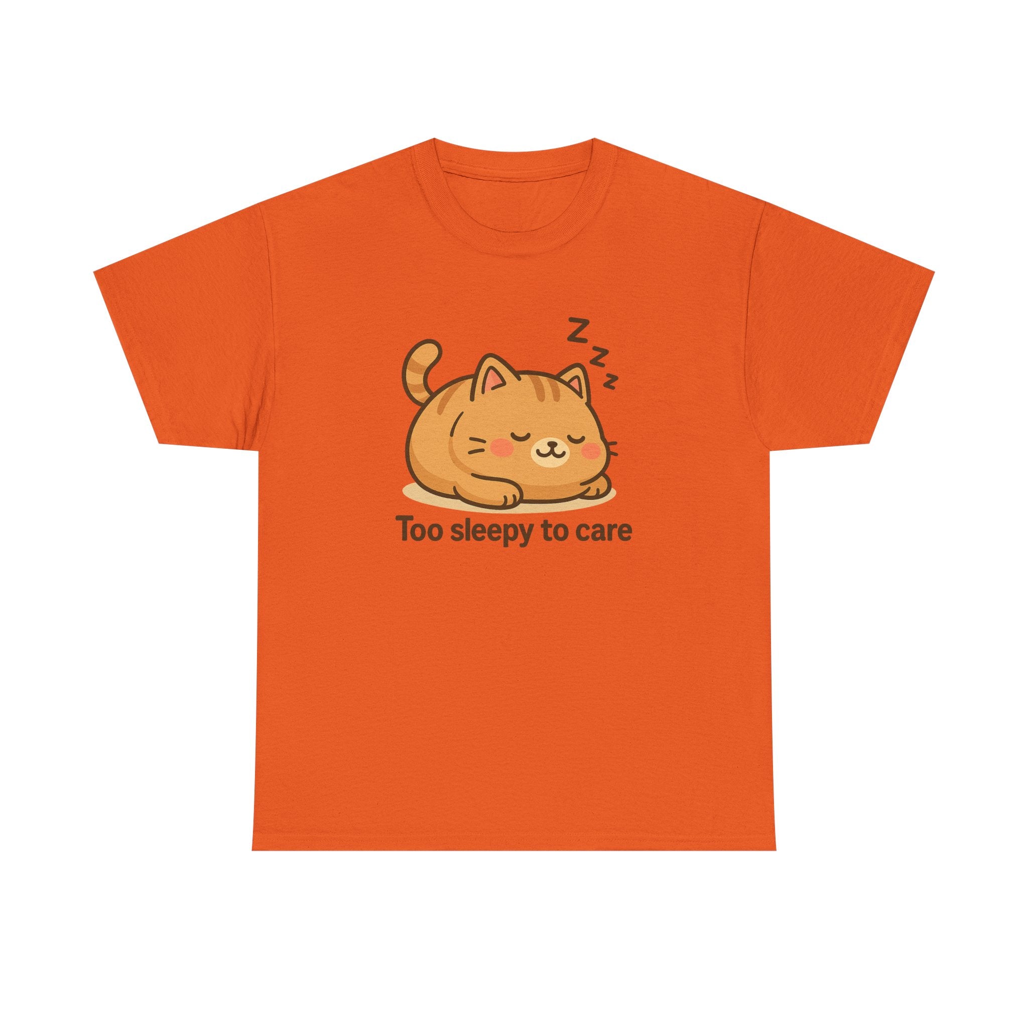 Too Sleepy to Care Cat T-Shirt - Adult