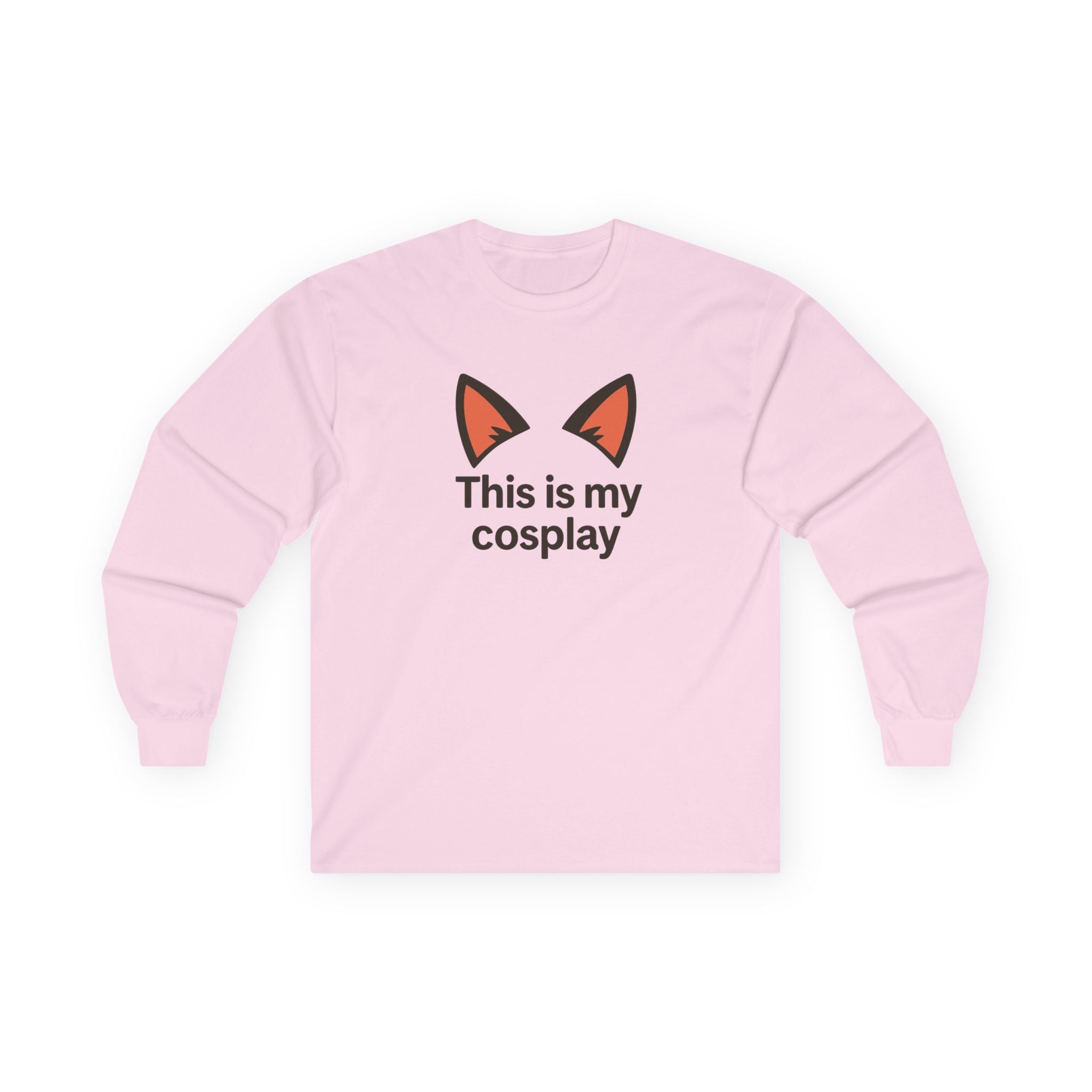 This Is My Cosplay Long Sleeve Tee — Cute Cat Ear Costume Shirt - Adult
