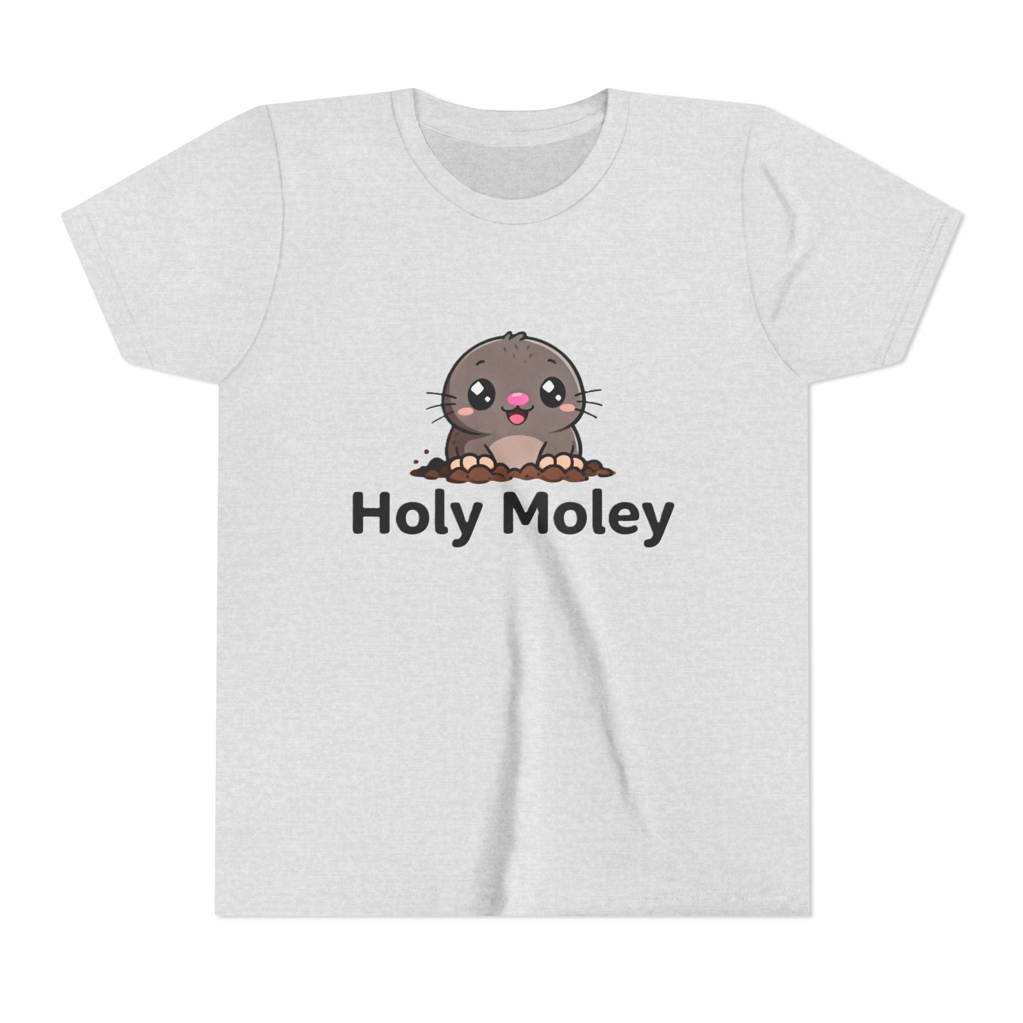 Youth Tee — Cute 'Holy Moley' Mole Kids T‑Shirt (Playful Animal Pun)