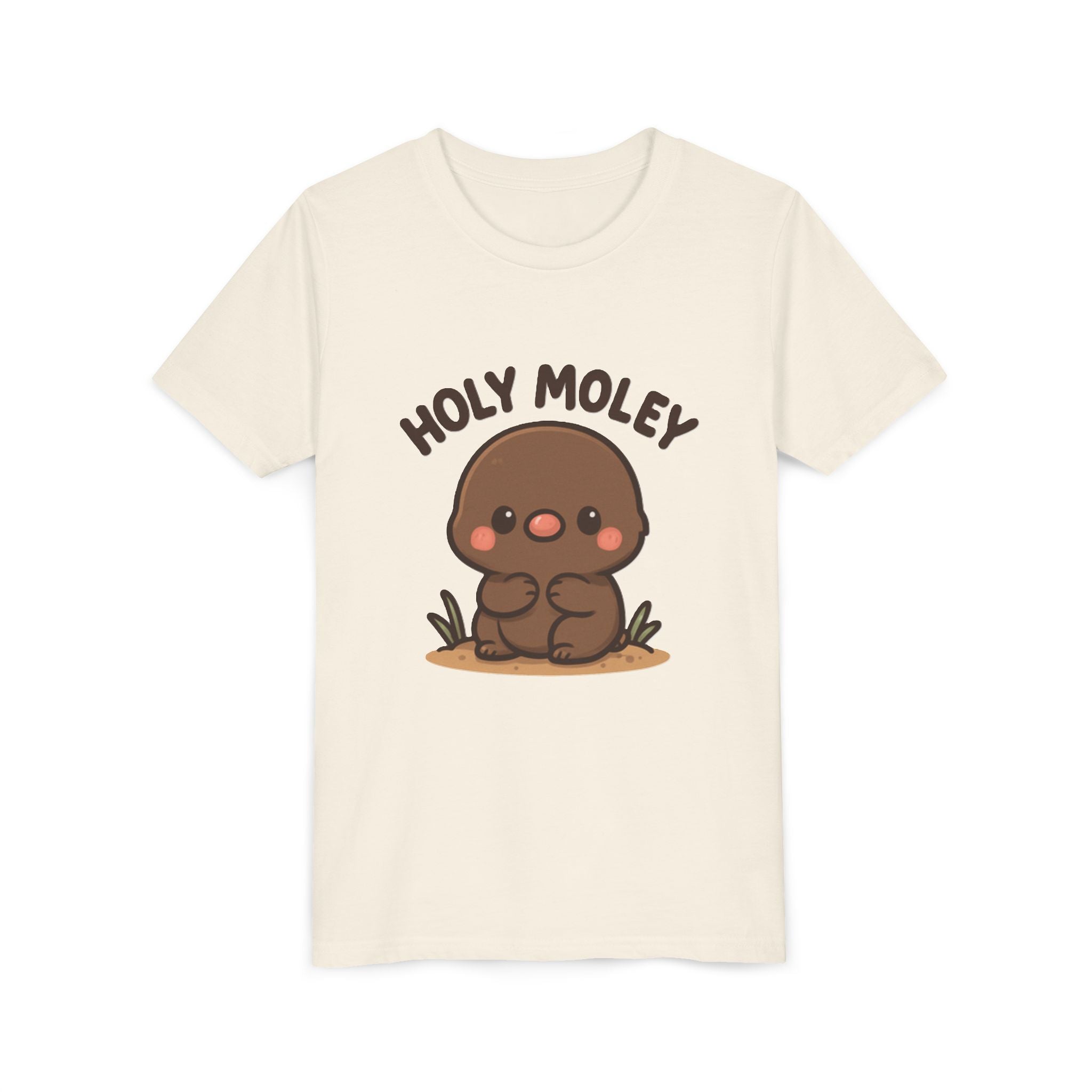 Holy Moley Kids Tee — Cute Cartoon Mole Youth Short Sleeve Shirt