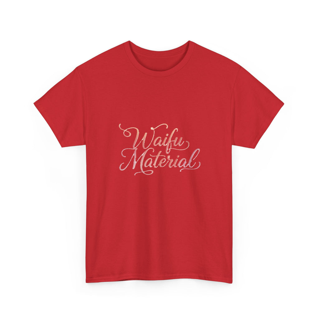 Waifu Material T-Shirt — Cute Pastel Script Anime Fan Tee - Adult