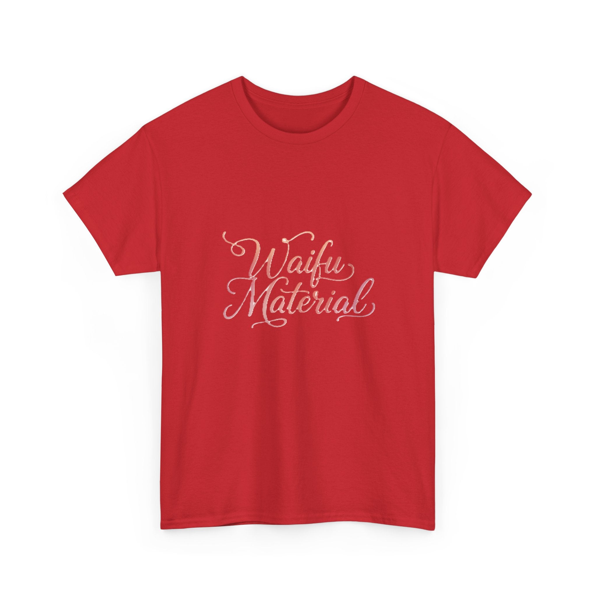 Waifu Material T-Shirt — Cute Pastel Script Anime Fan Tee - Adult