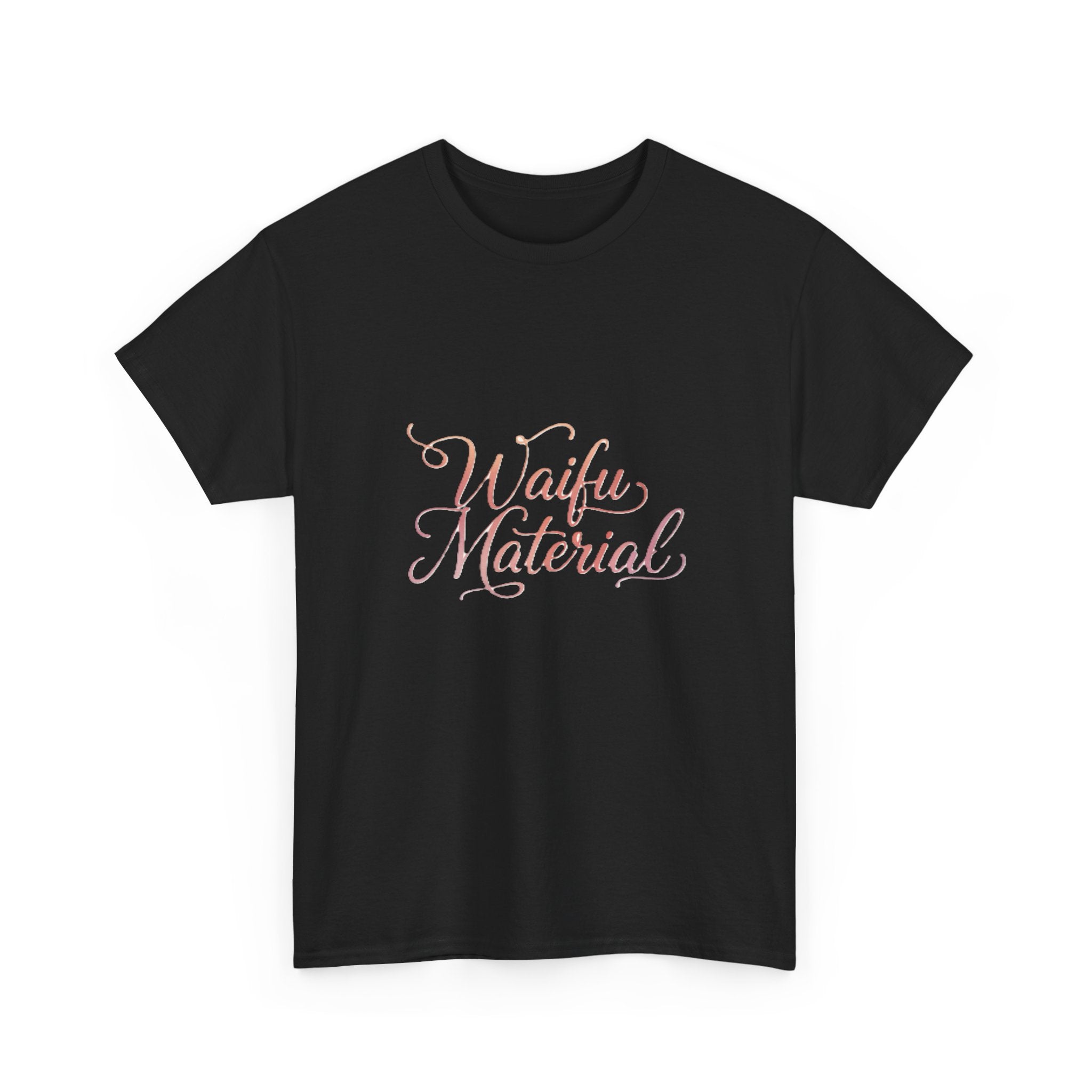 Waifu Material T-Shirt — Cute Pastel Script Anime Fan Tee - Adult