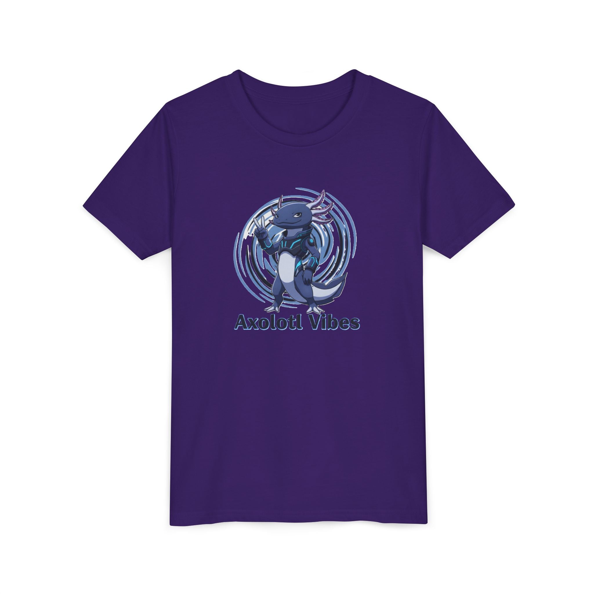Youth Tee - 'Axolotl Vibes' Cute Axolotl Salamander Graphic Shirt - Kids
