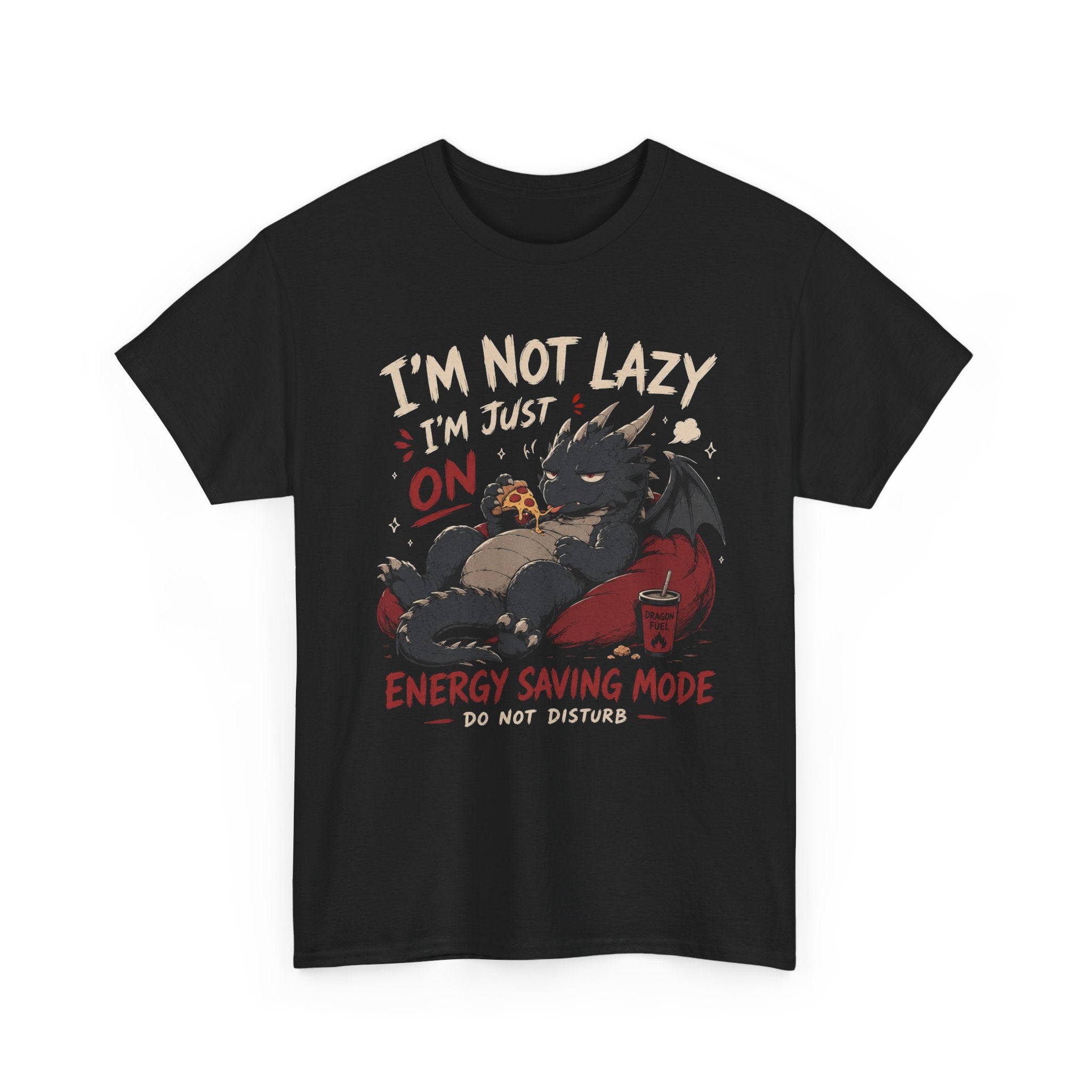 Lazy Dragon T-Shirt — "I'm Not Lazy, I'm Just On Energy Saving Mode" Graphic Tee - Adult