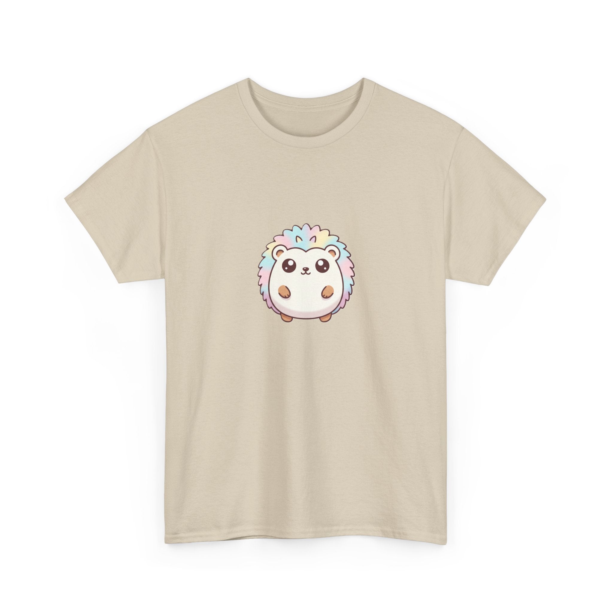 Cute Rainbow Hedgehog T-Shirt — Kawaii Animal Graphic Tee - Adult