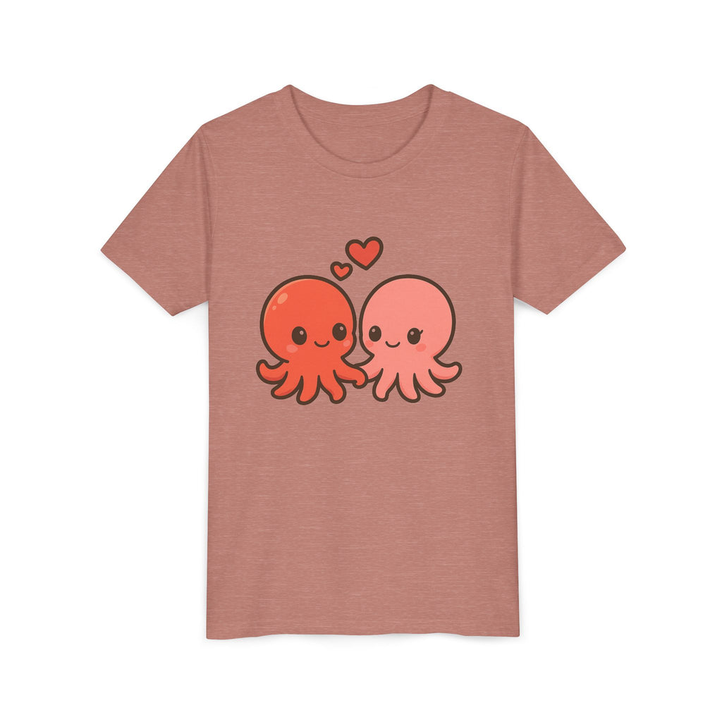 Cute Octopus Kids Tee – Kawaii Loving Octopus Graphic Youth T-Shirt