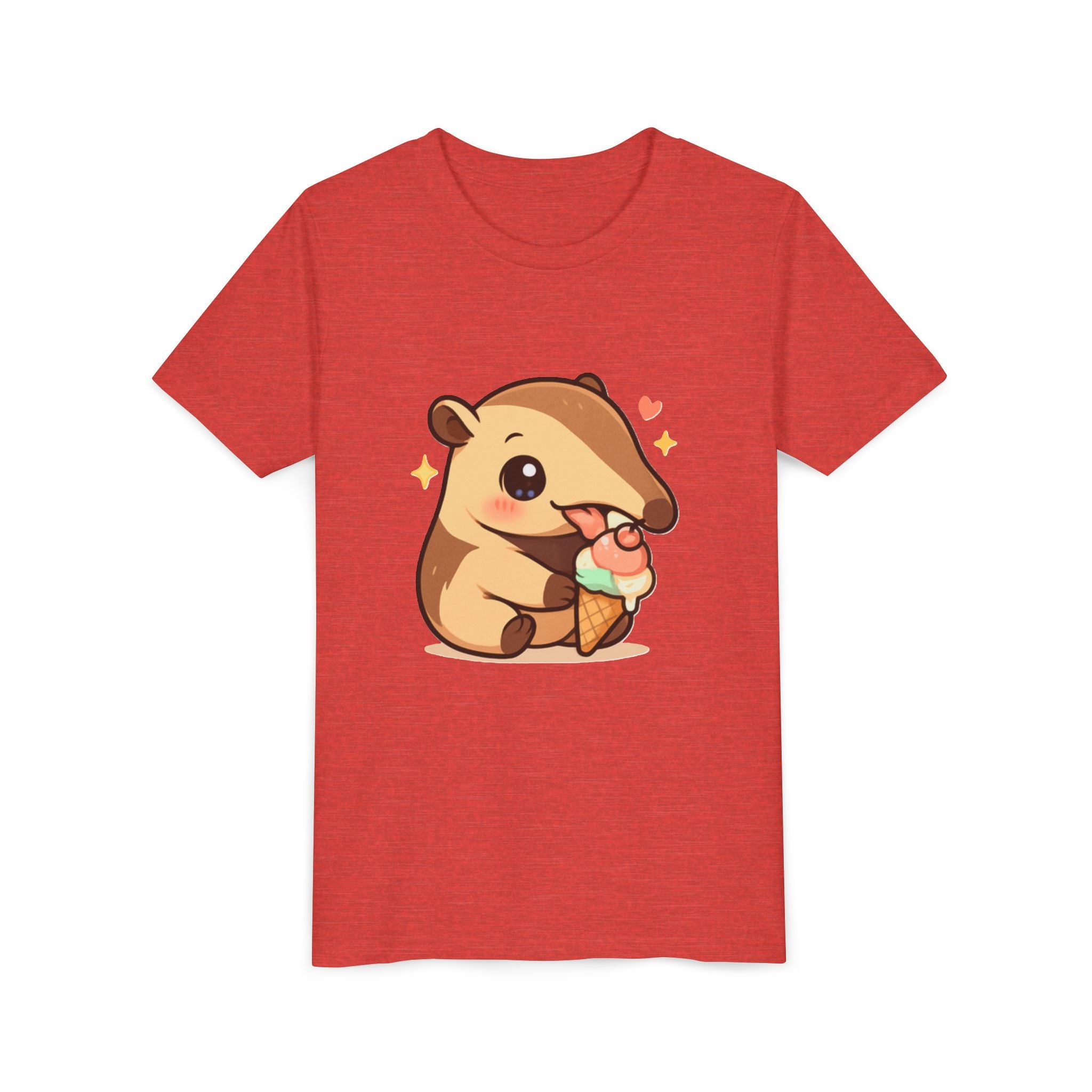 Cute Anteater Kids Tee – Kawaii Anteater Eating Ice Cream T-Shirt for Toddlers & Children