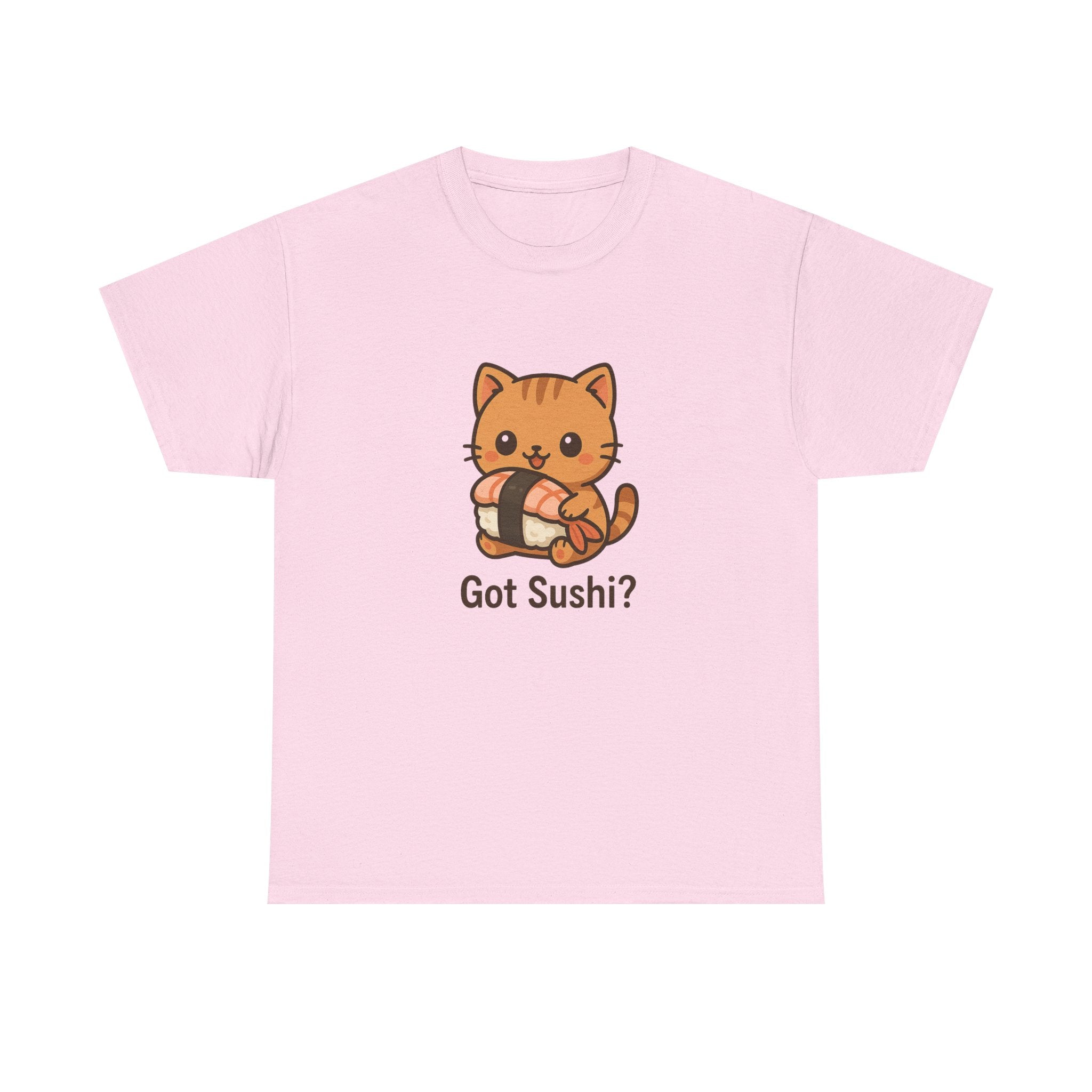 Cat Sushi T-Shirt — Cute "Got Sushi?" Kitty Graphic Tee - Adult