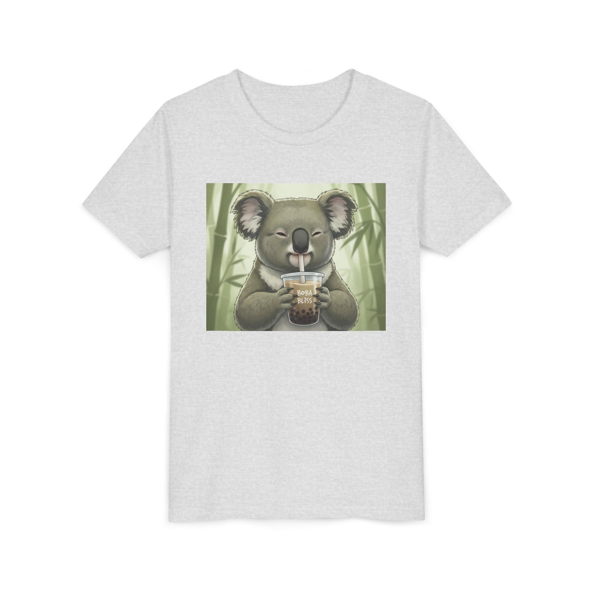 Kids Koala Boba Tea Time T‑Shirt — Cute Koala Drinking Bubble Tea Youth Tee - Kids