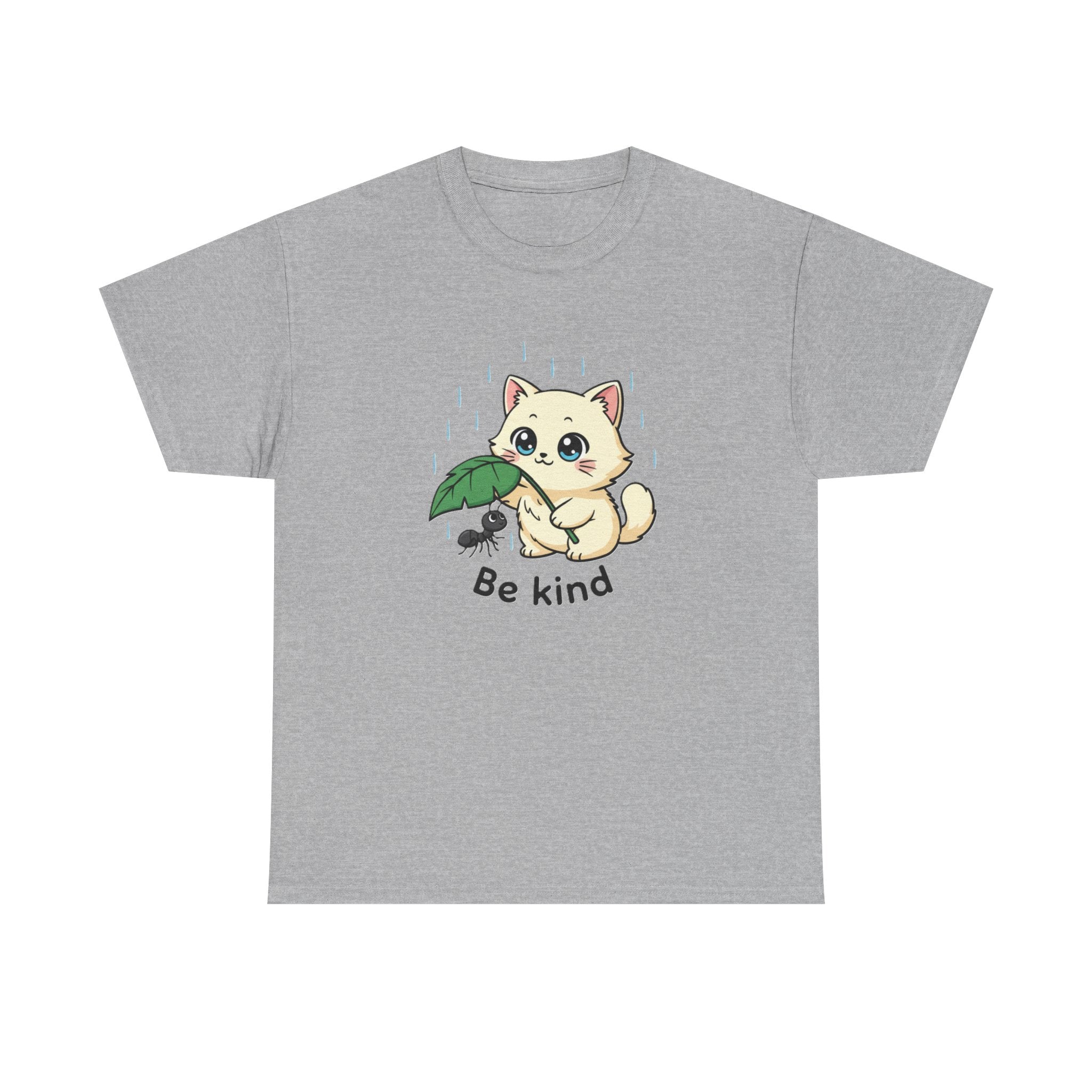 Be Kind Kitten T-Shirt — Cute Cat and Ant Illustration Tee - Adult
