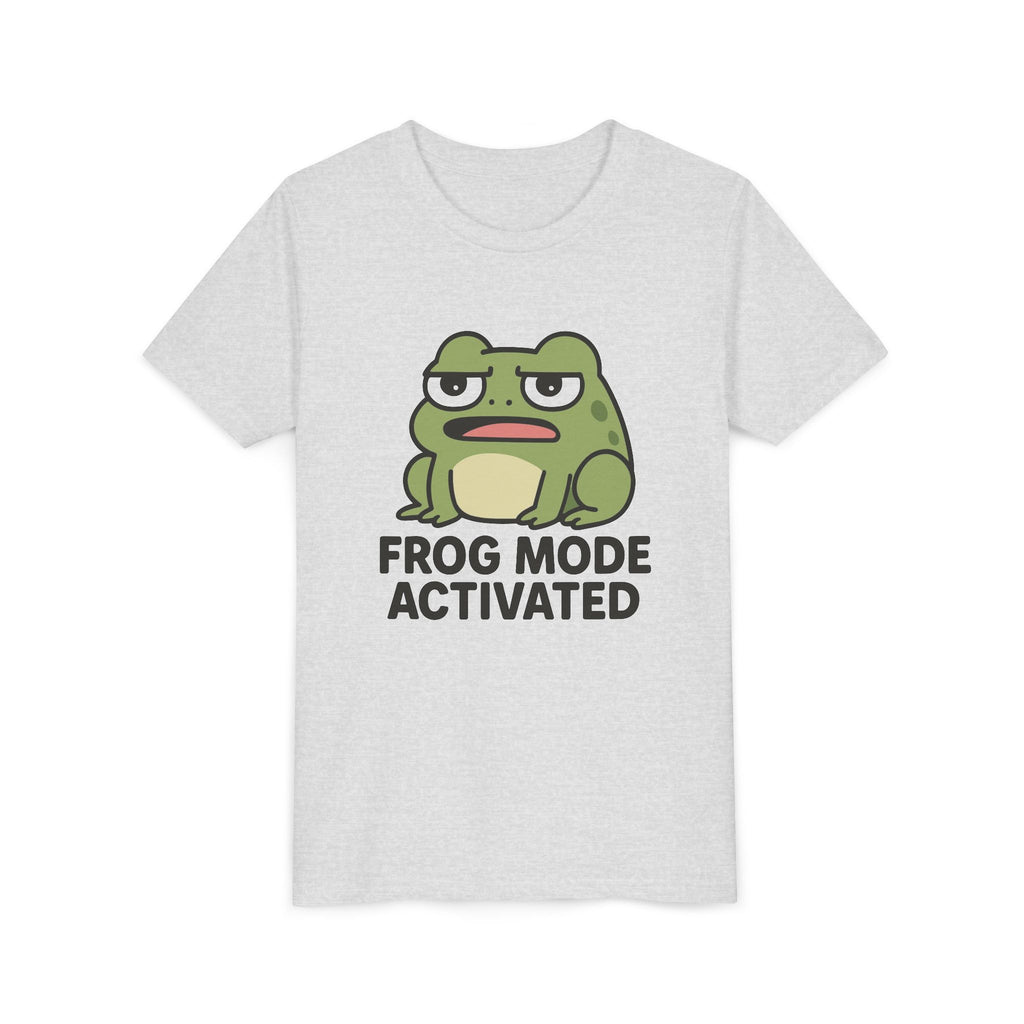 Youth Tee — 'Frog Mode Activated' Cute Frog Graphic Shirt