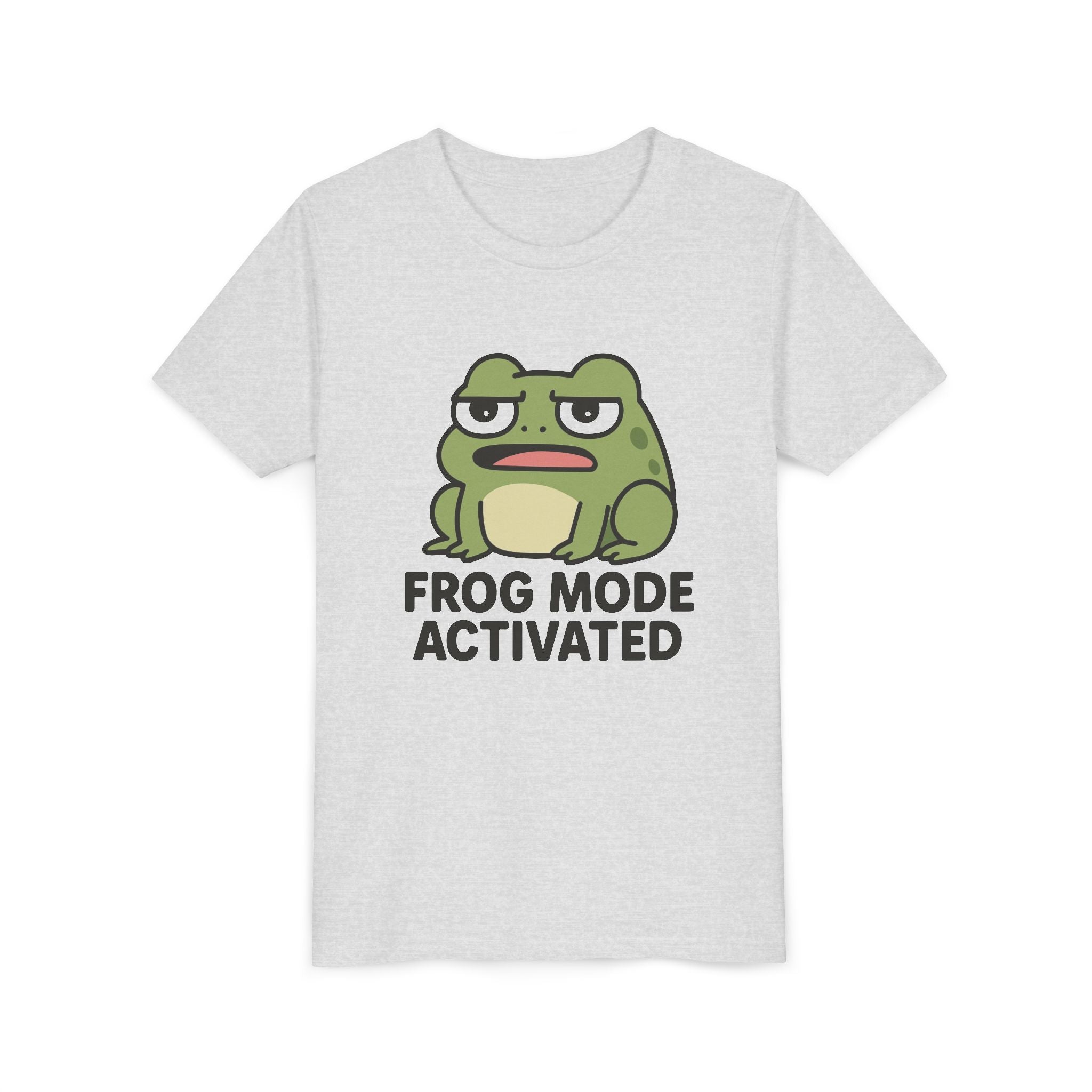 Youth Tee — 'Frog Mode Activated' Cute Frog Graphic Shirt