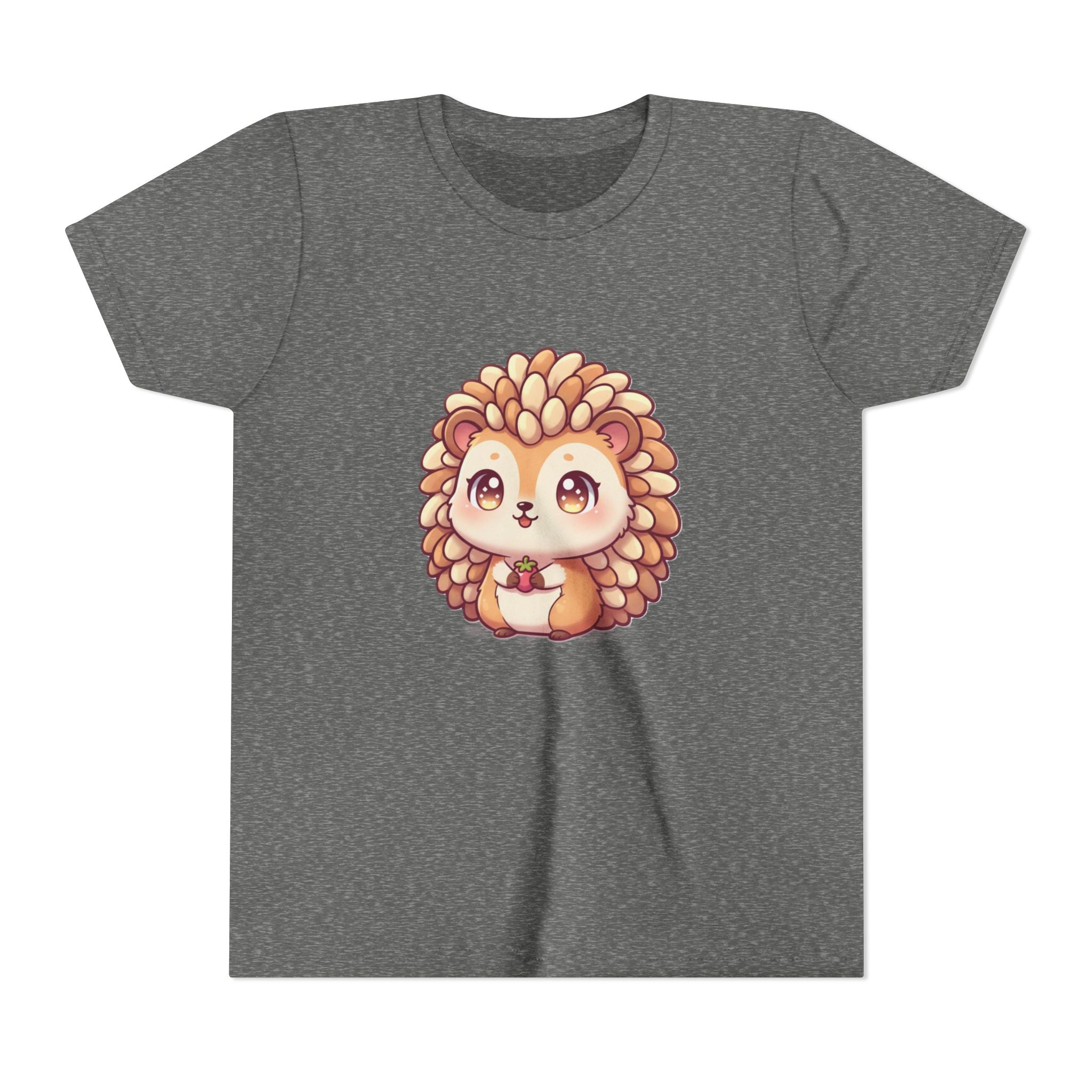 Cute Hedgehog Youth Tee — Adorable Cartoon Woodland Animal Kids Shirt