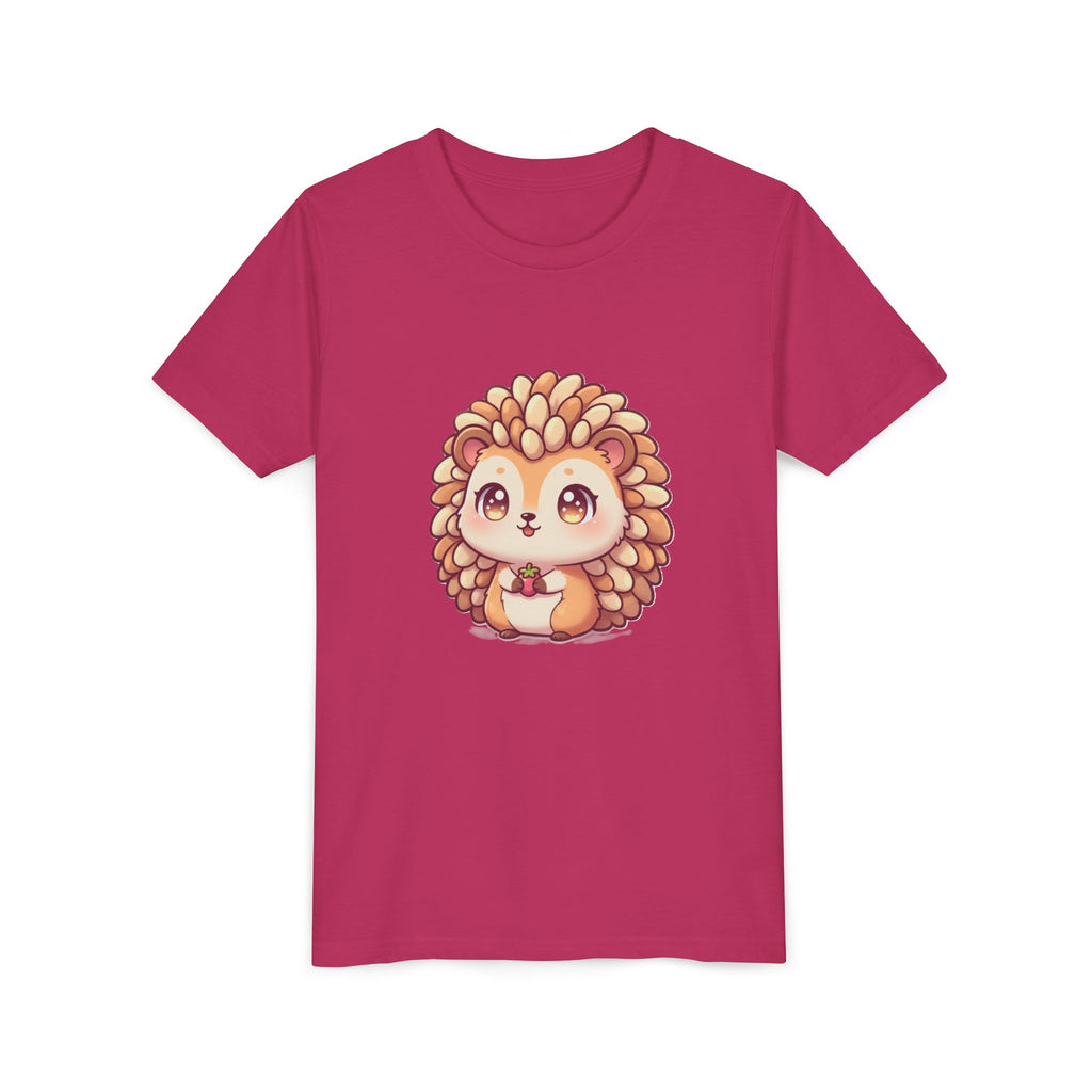 Cute Hedgehog Youth Tee — Adorable Cartoon Woodland Animal Kids Shirt