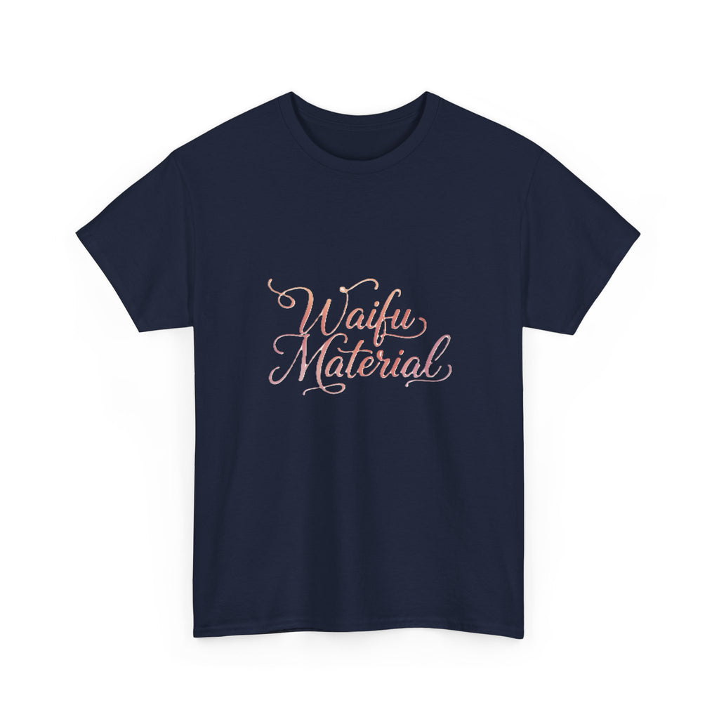 Waifu Material T-Shirt — Cute Pastel Script Anime Fan Tee - Adult